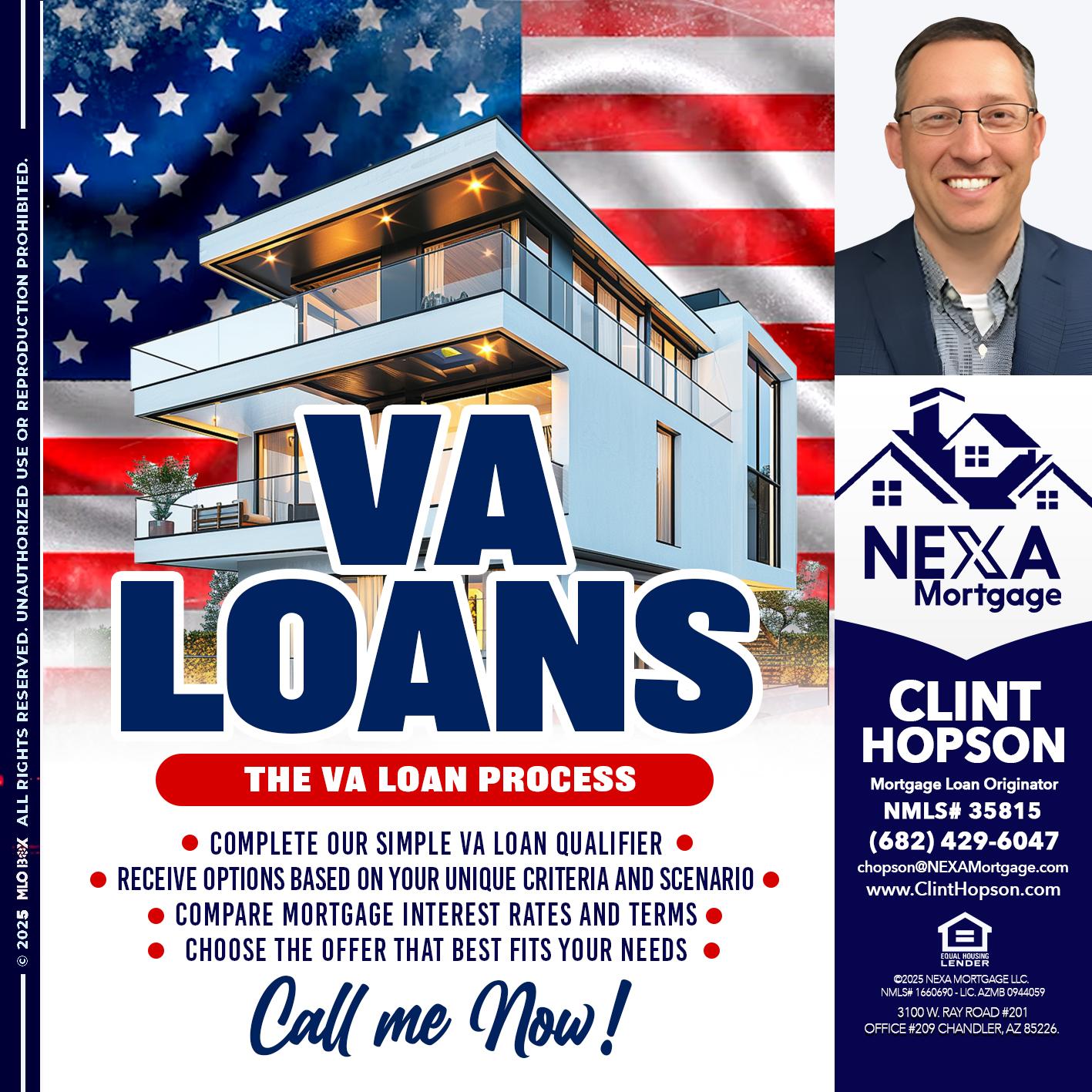 VA LOANS - Clint Hopson -Mortgage Loan Originator
