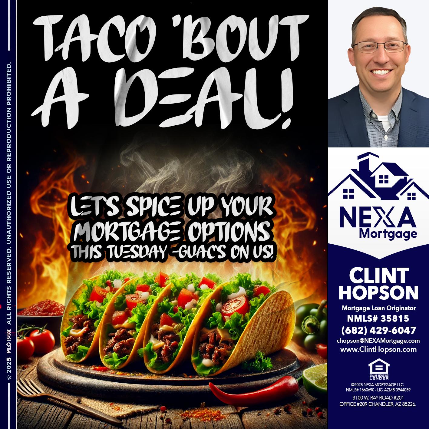 TACO BOUT - Clint Hopson -Mortgage Loan Originator