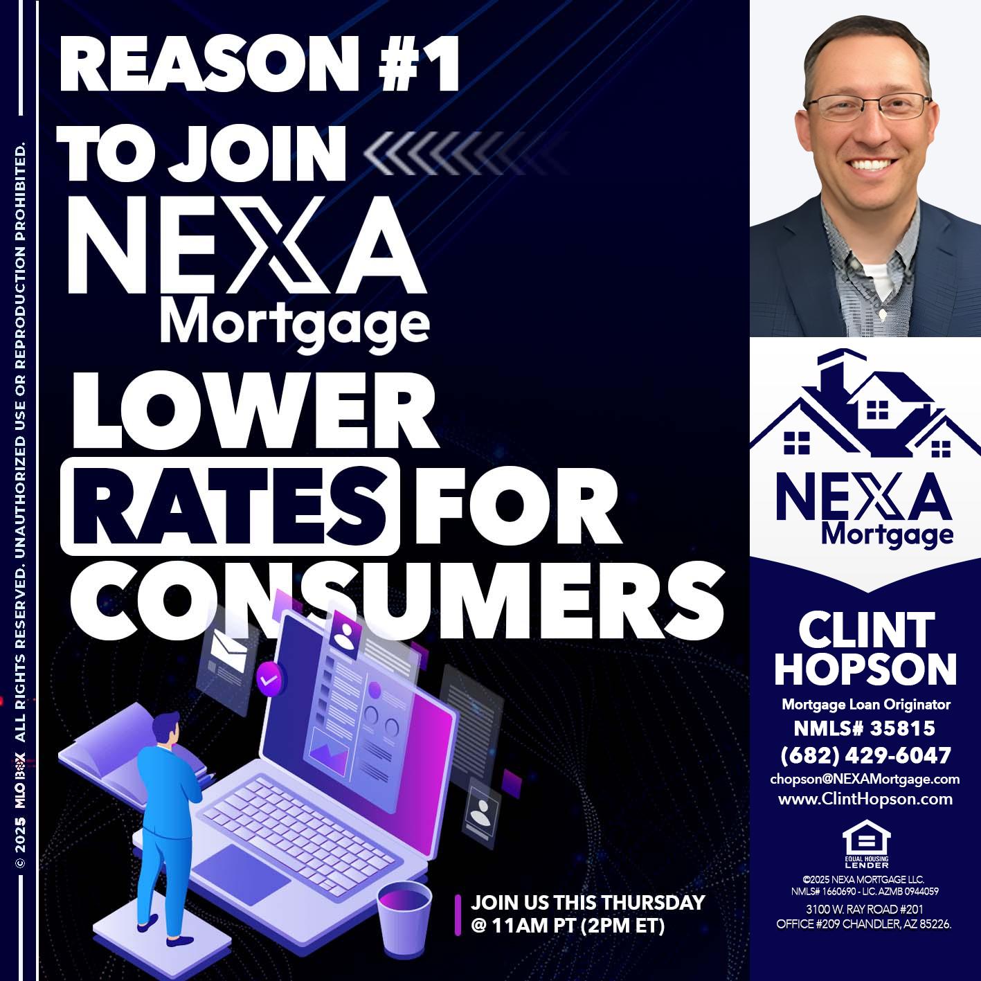 REASON 1 - Clint Hopson -Mortgage Loan Originator