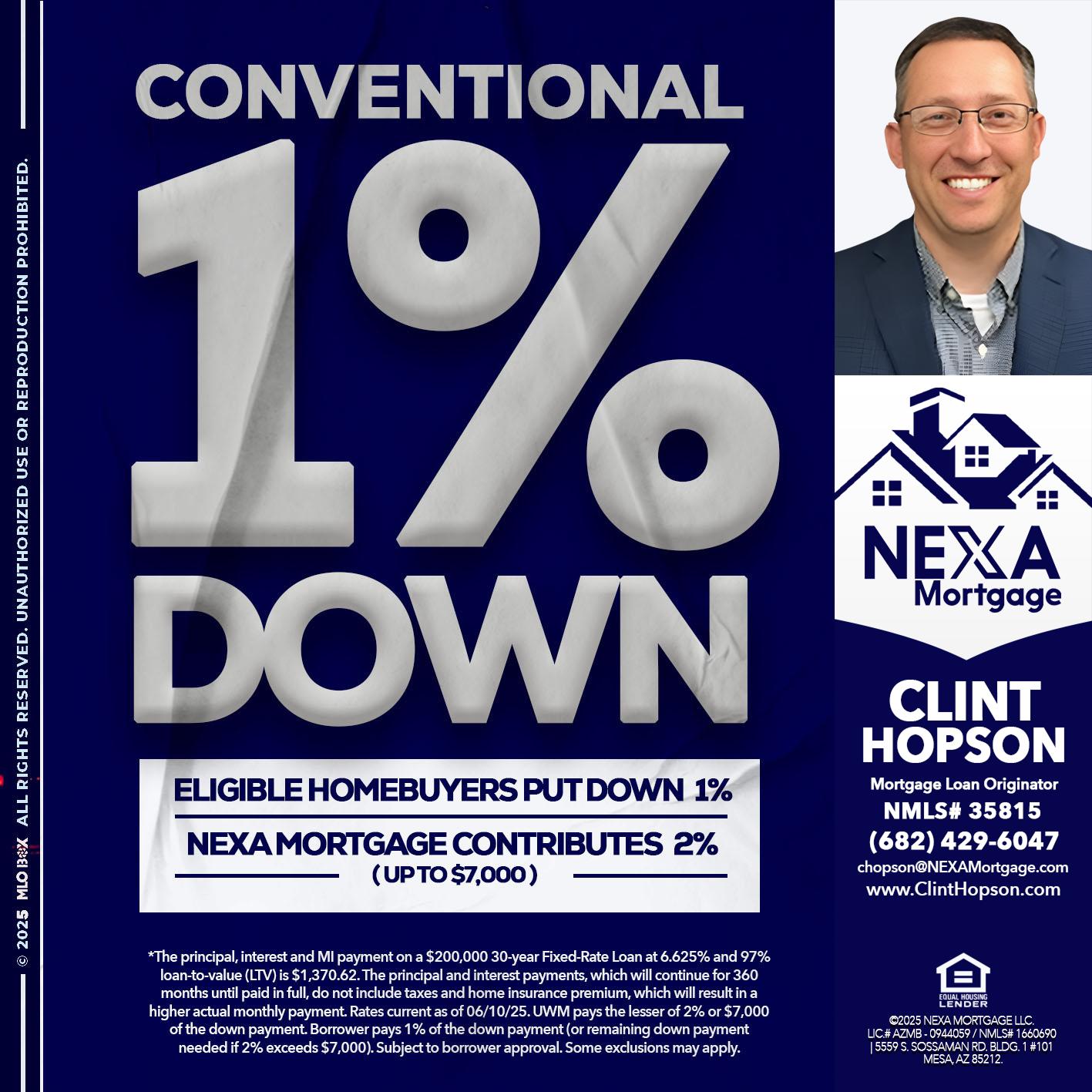 CONVENTIONAL - Clint Hopson -Mortgage Loan Originator