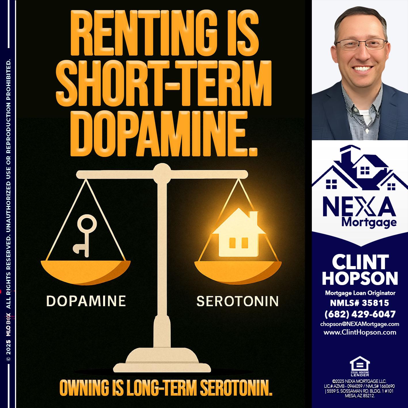 RENTING IS SHORT TERM - Clint Hopson -Mortgage Loan Originator