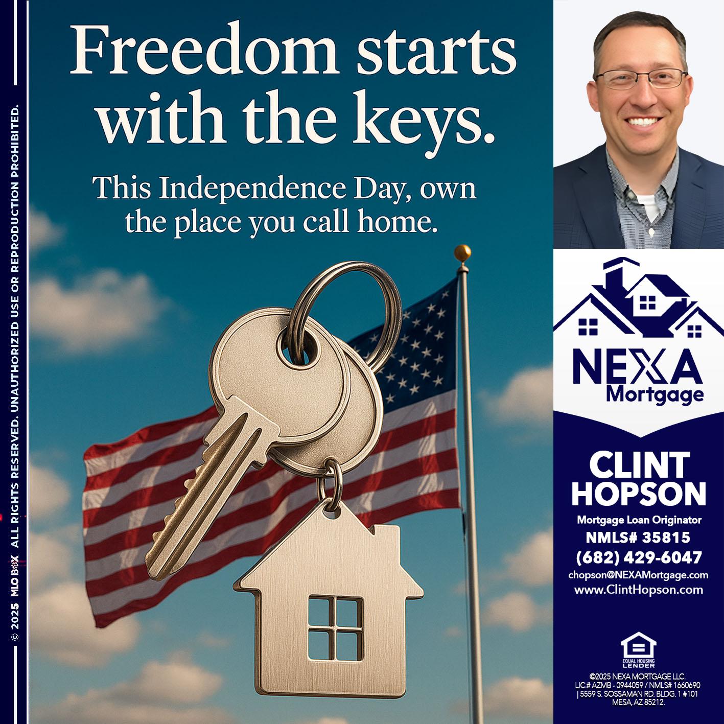 FREEDOM STARTS - Clint Hopson -Mortgage Loan Originator