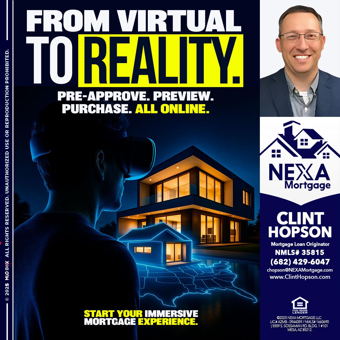 FROM VIRTUAL - Clint Hopson -Mortgage Loan Originator