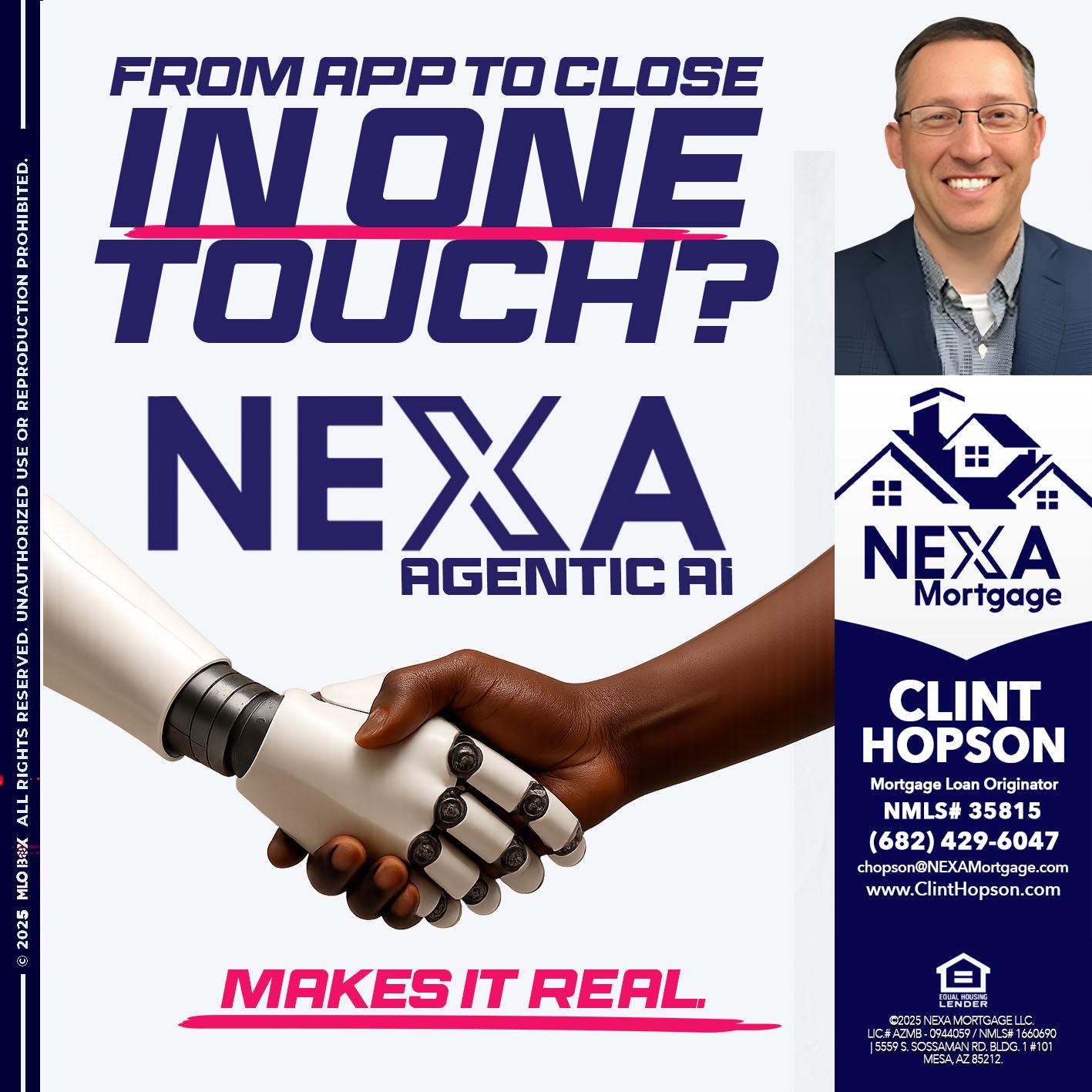 IN ONE TOUCH - Clint Hopson -Mortgage Loan Originator