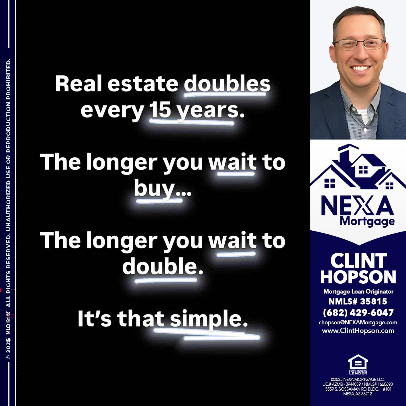 REAL ESTATE - Clint Hopson -Mortgage Loan Originator