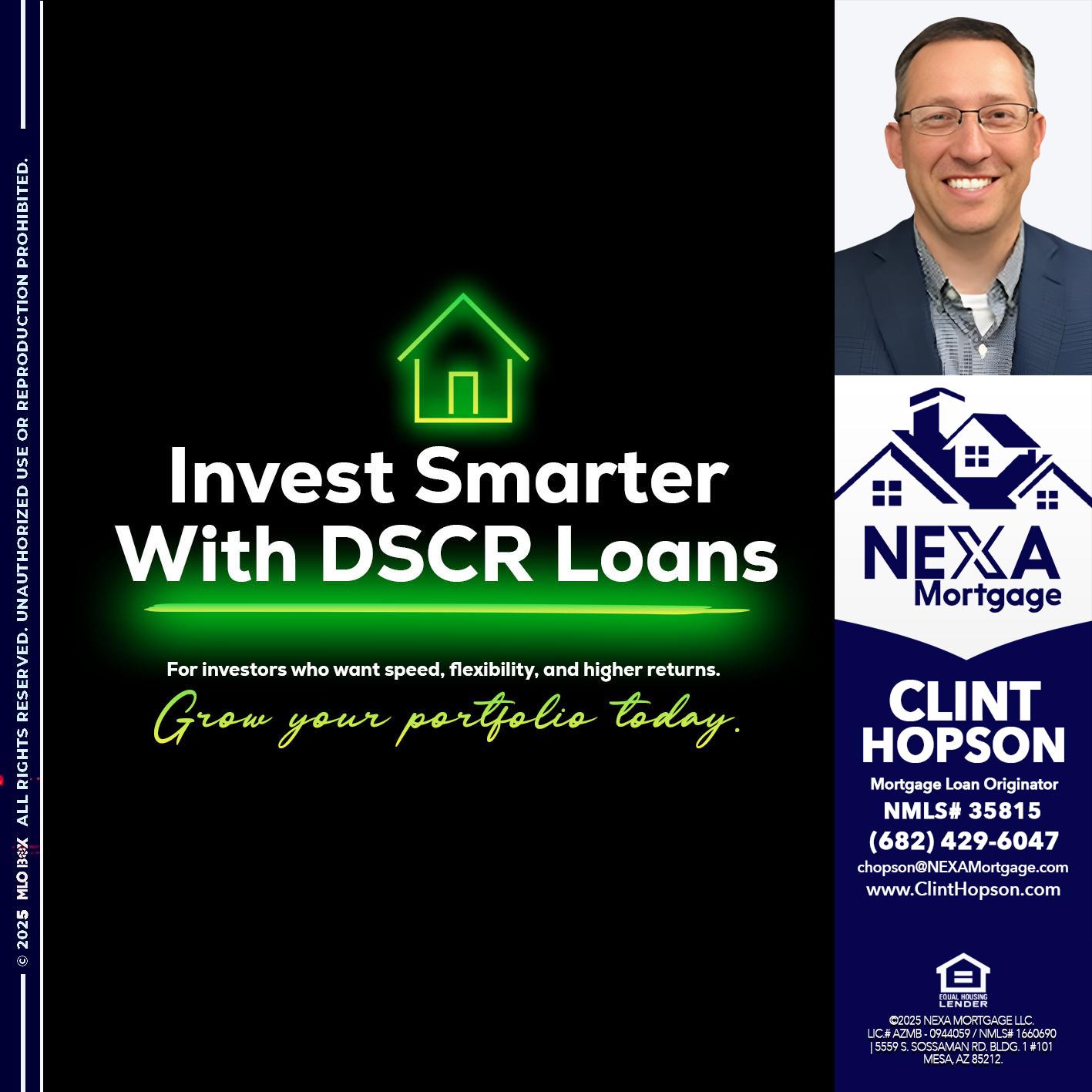 invest smarter - Clint Hopson -Mortgage Loan Originator