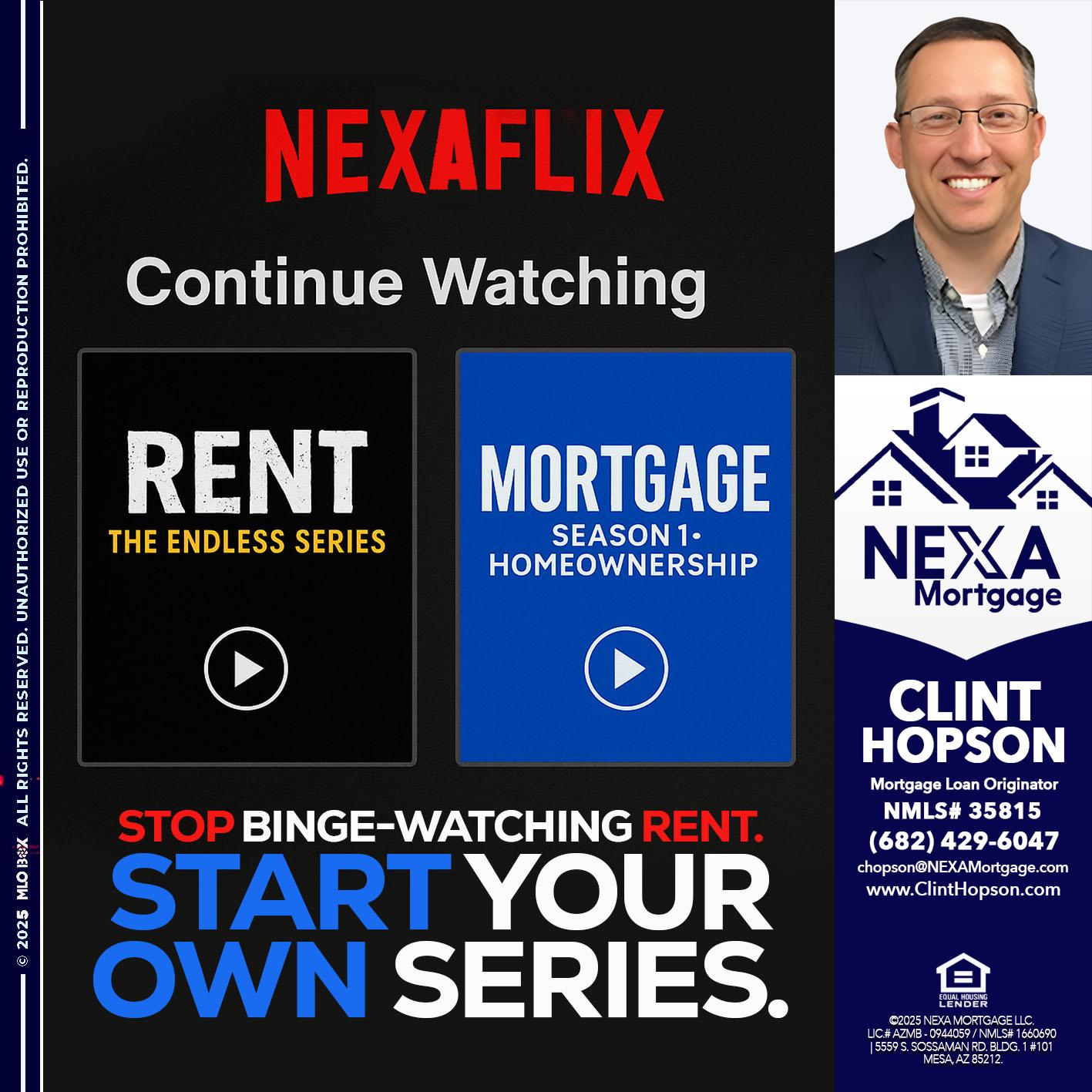 NEXAFLIX - Clint Hopson -Mortgage Loan Originator