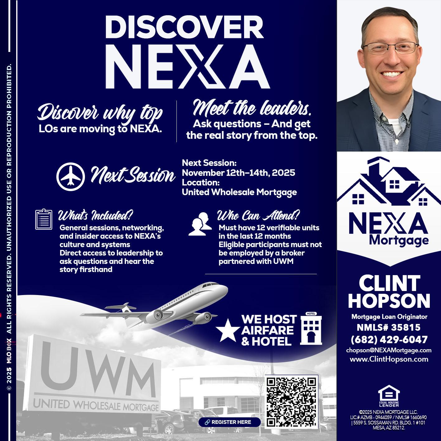 DISCOVER NEXA - Clint Hopson -Mortgage Loan Originator