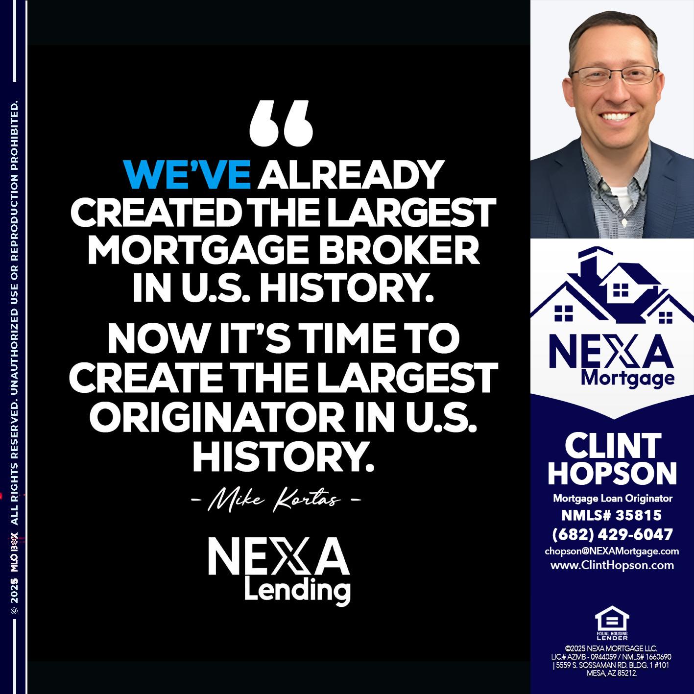 MIKE KORTAS - Clint Hopson -Mortgage Loan Originator