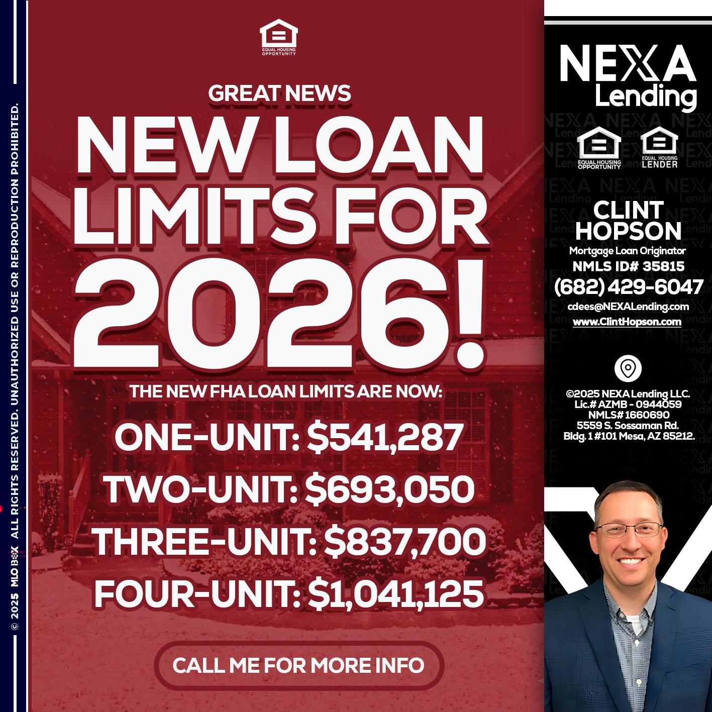 loan limits - Clint Hopson -Mortgage Loan Originator