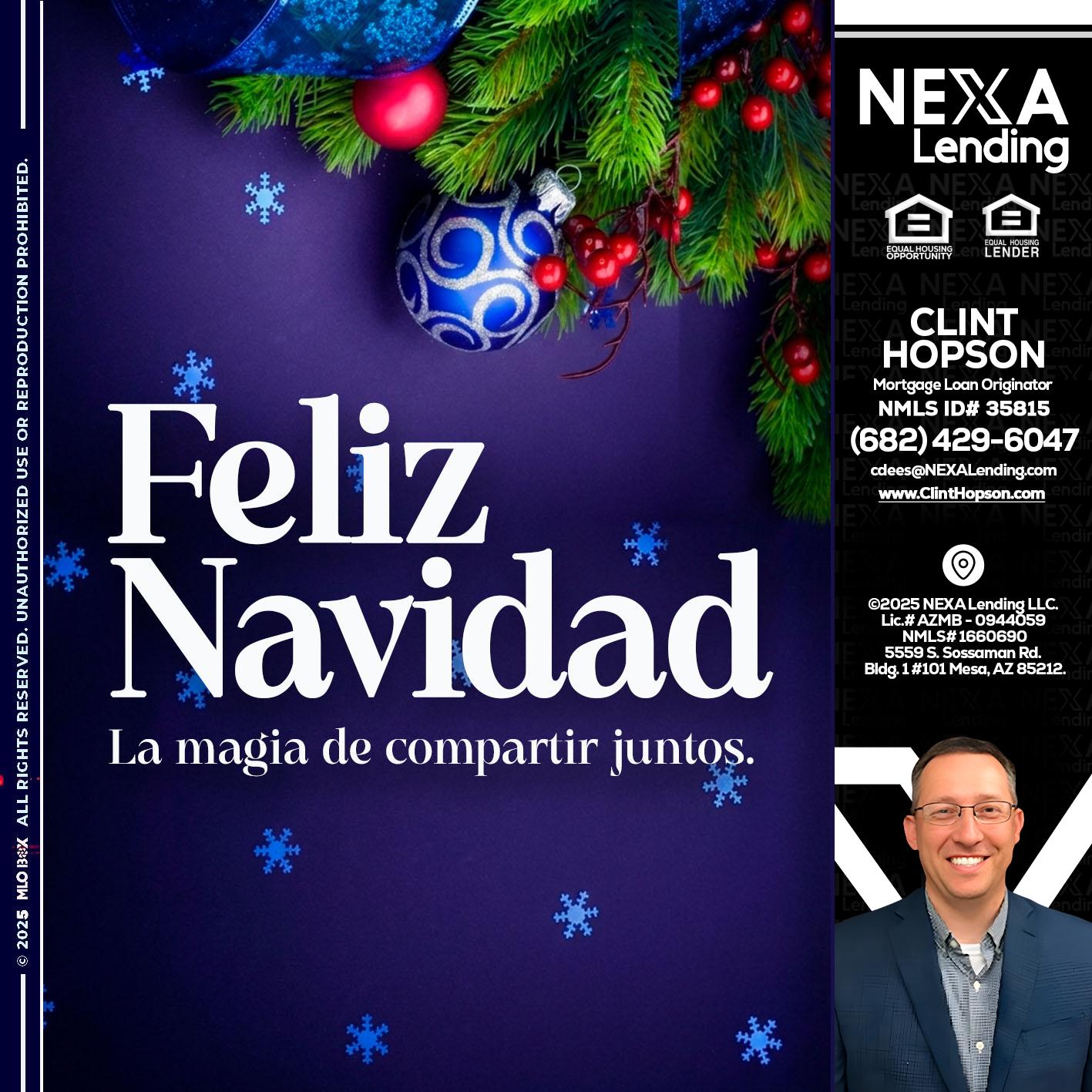 FELIZ NAVIDAD - Clint Hopson -Mortgage Loan Originator
