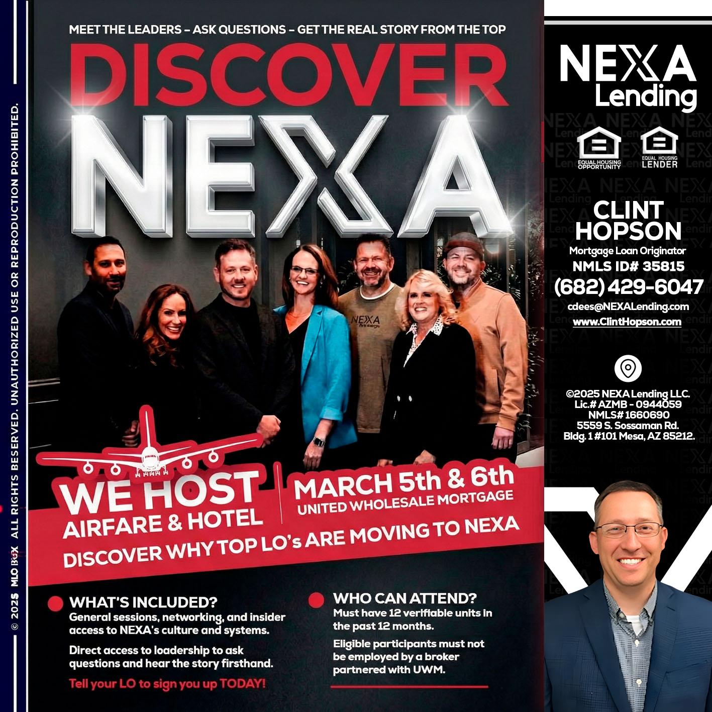 DISCOVER NEXA - Clint Hopson -Mortgage Loan Originator