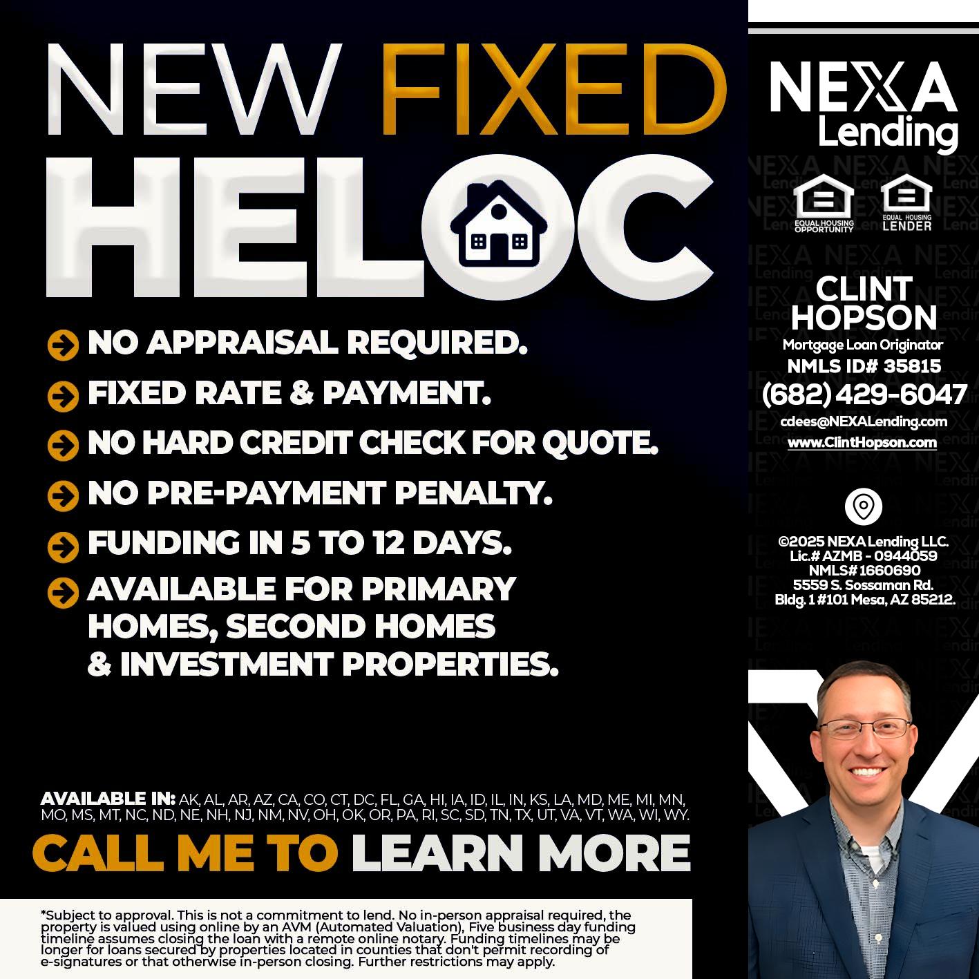 HELOC - Clint Hopson -Mortgage Loan Originator