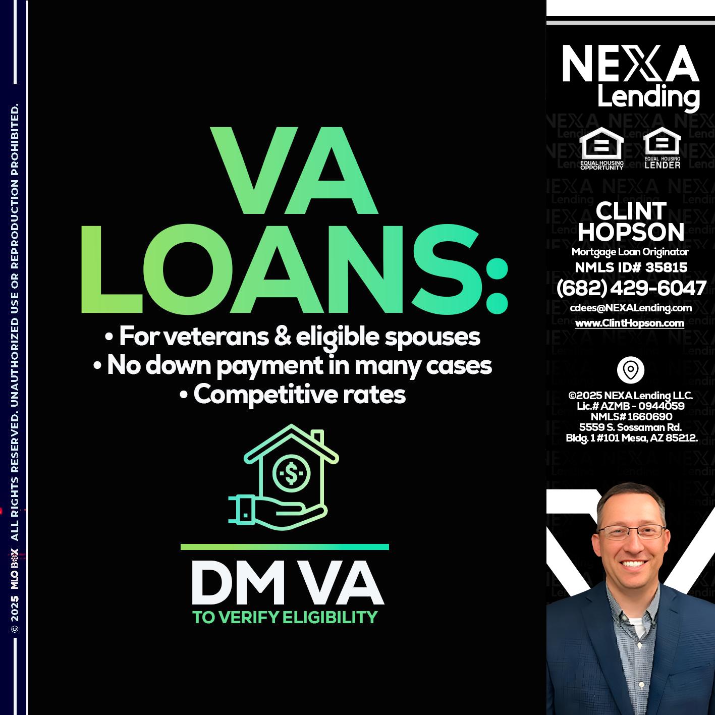 VA LOANS - Clint Hopson -Mortgage Loan Originator