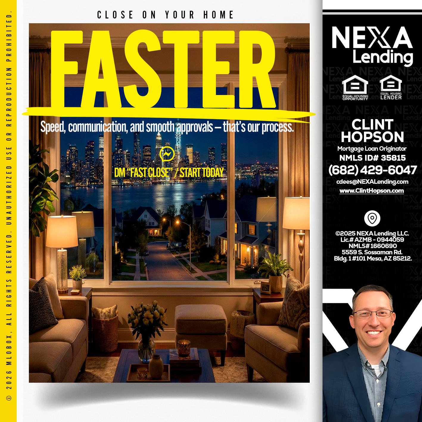 FASTER - Clint Hopson -Mortgage Loan Originator