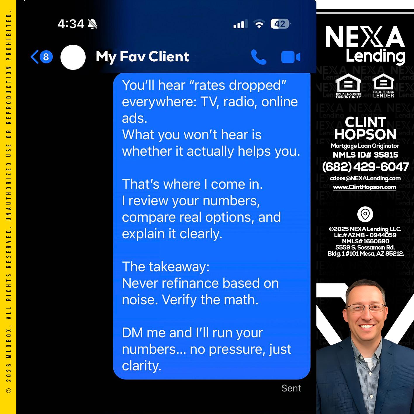 MY FAV CLIENT - Clint Hopson -Mortgage Loan Originator