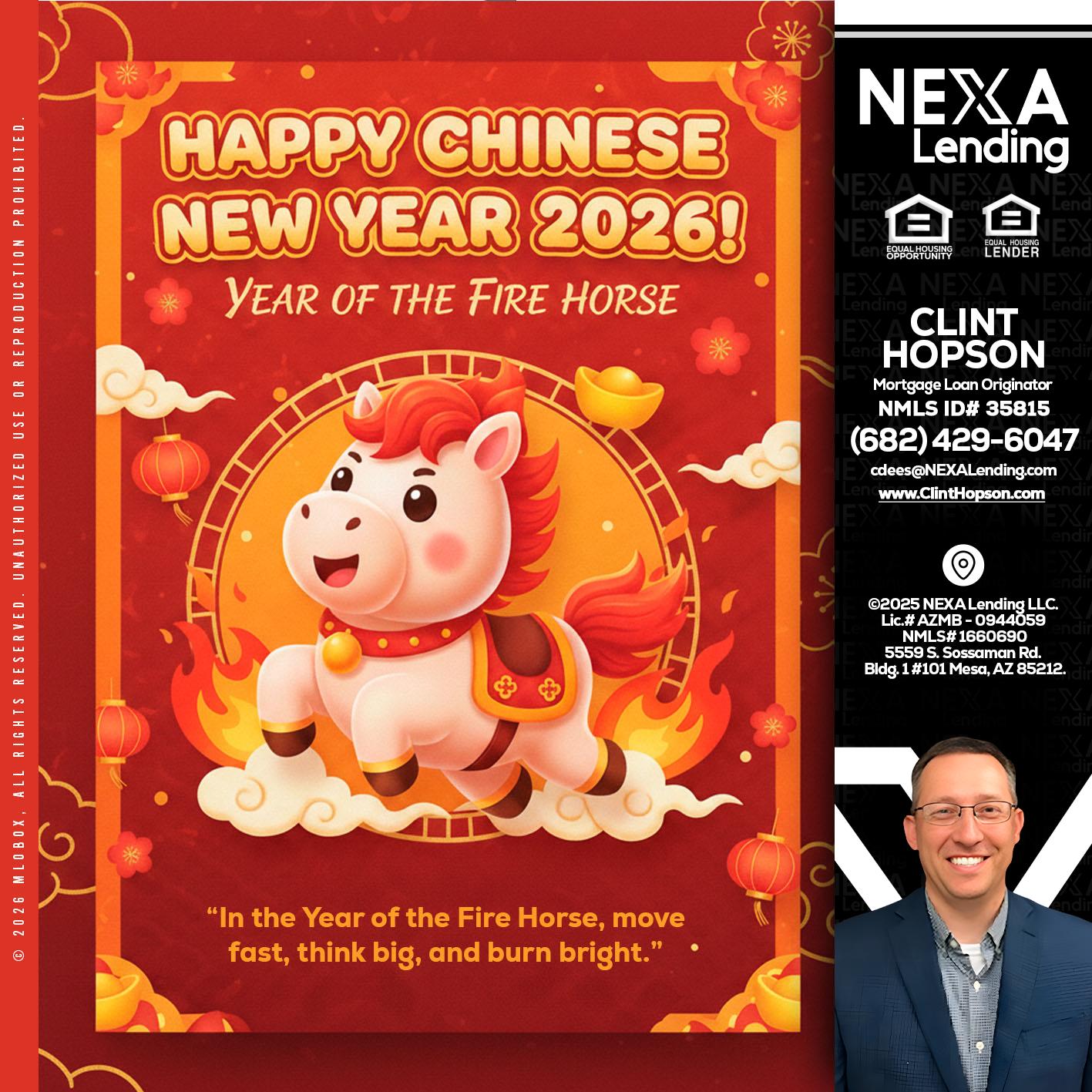 happy Chinese new year - Clint Hopson -Mortgage Loan Originator