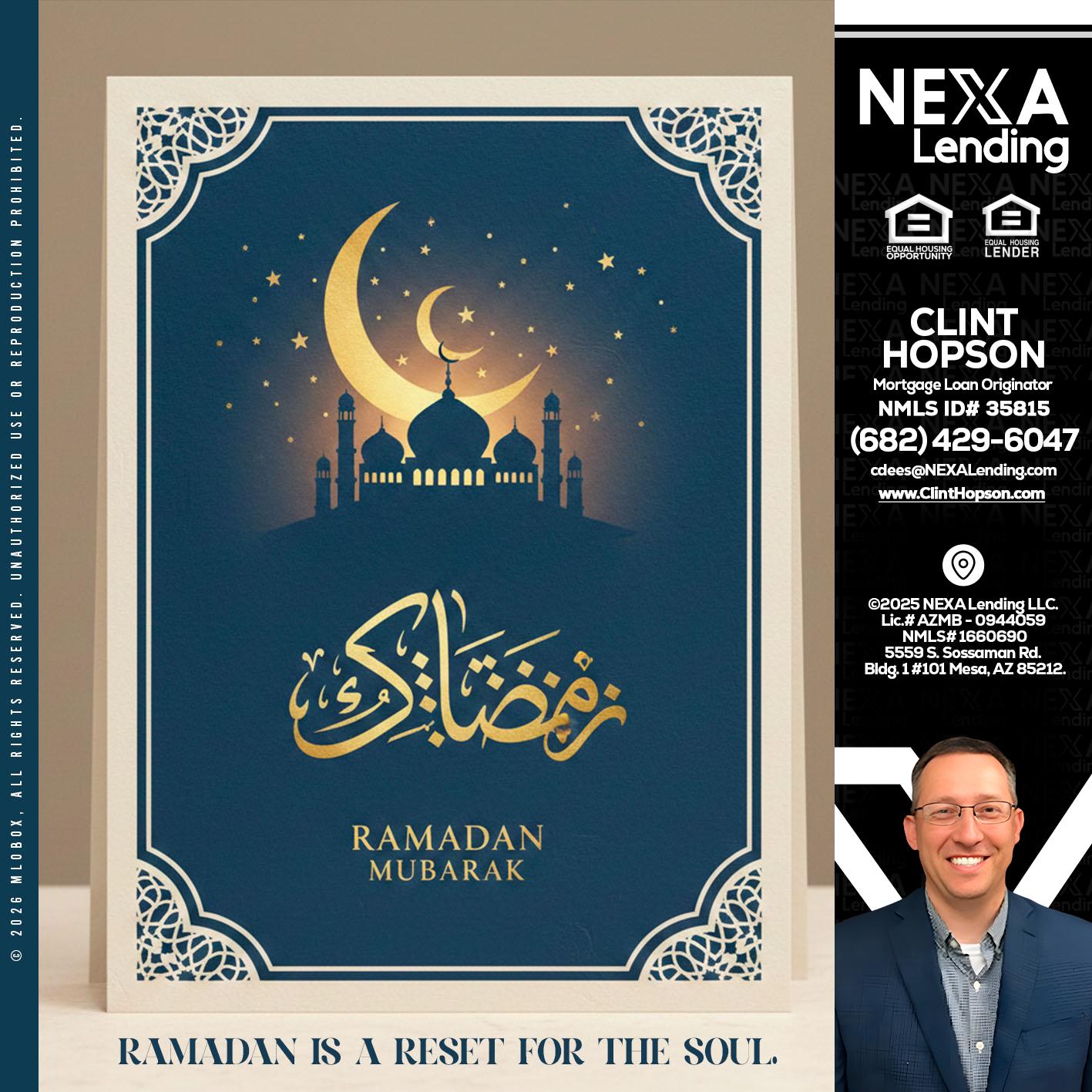 HAPPY RAMADAN - Clint Hopson -Mortgage Loan Originator