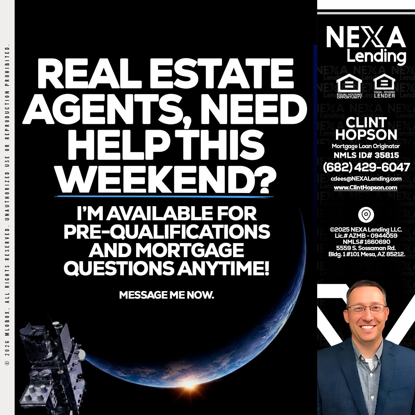 REAL ESTATE AGENTS - Clint Hopson -Mortgage Loan Originator