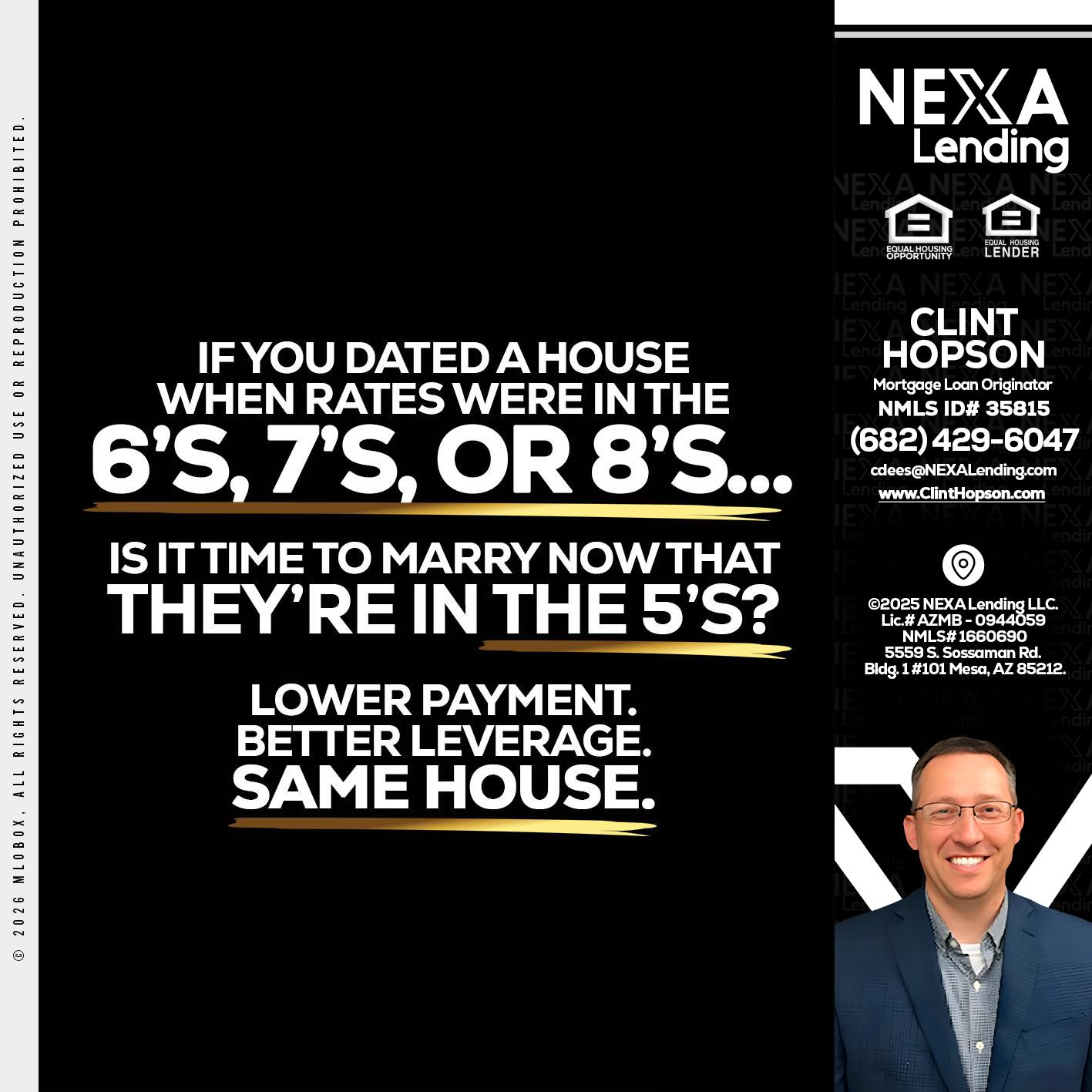 if you dated a house - Clint Hopson -Mortgage Loan Originator