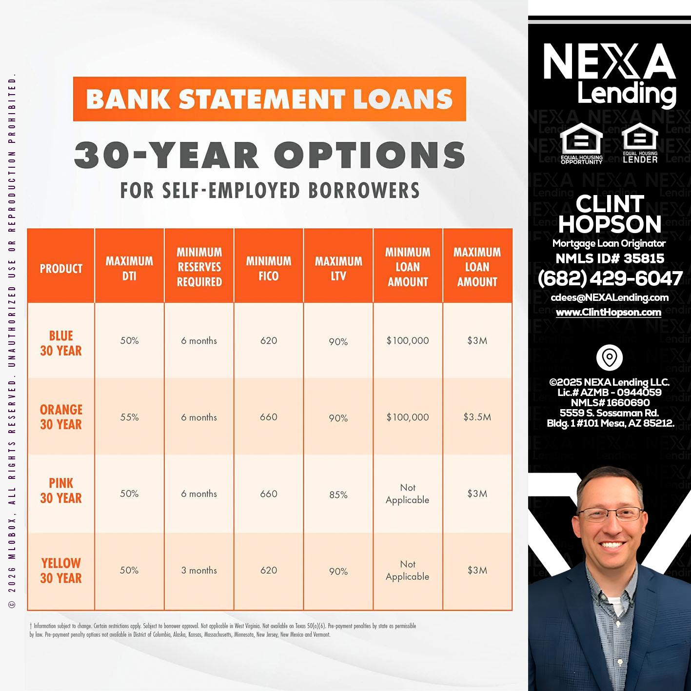 30 YEARS OPTIONS - Clint Hopson -Mortgage Loan Originator