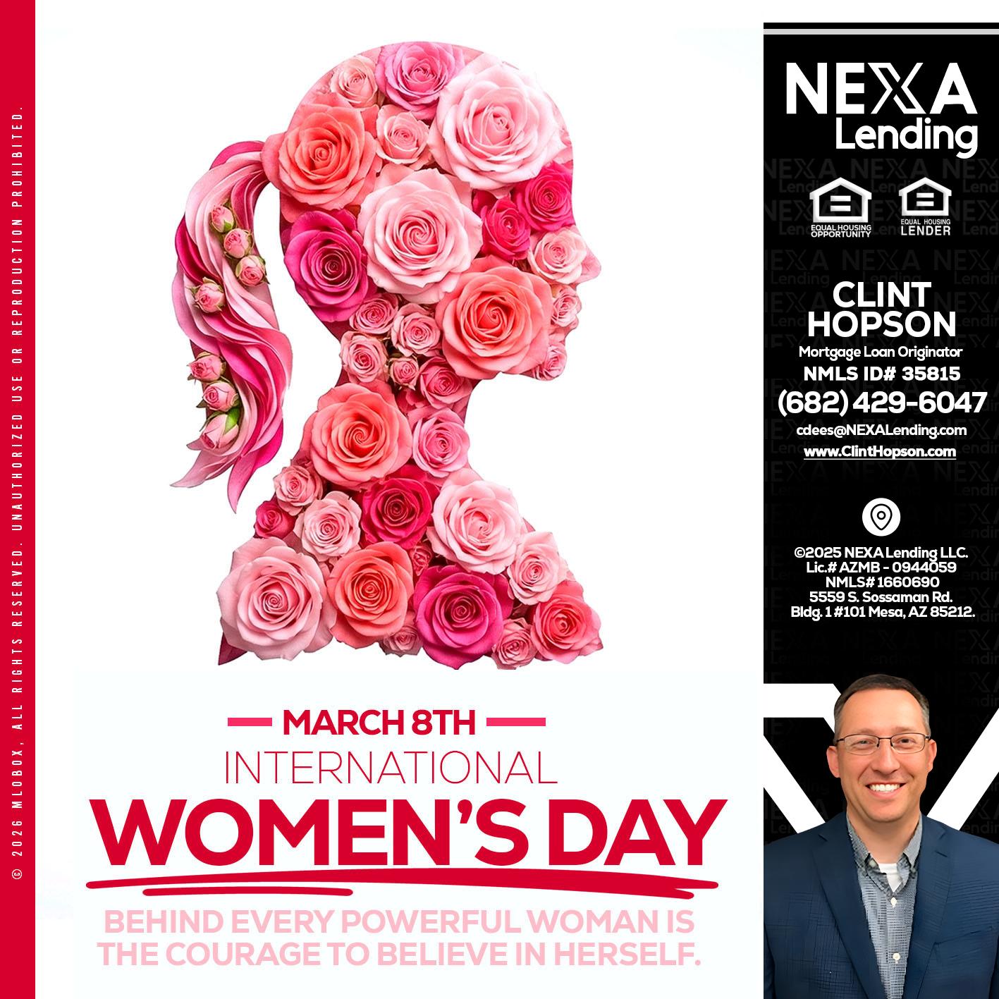 MARCH 8TH - Clint Hopson -Mortgage Loan Originator