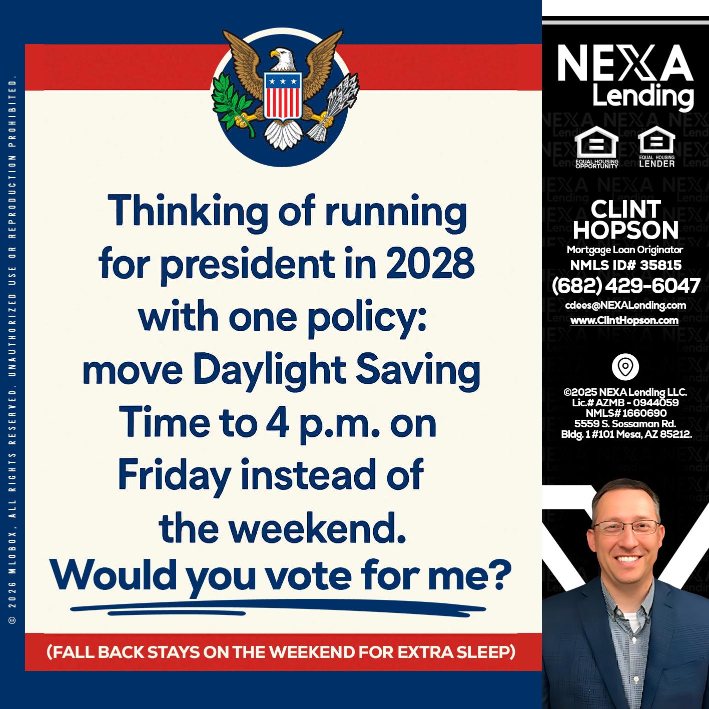 THINKING OF RUNING - Clint Hopson -Mortgage Loan Originator