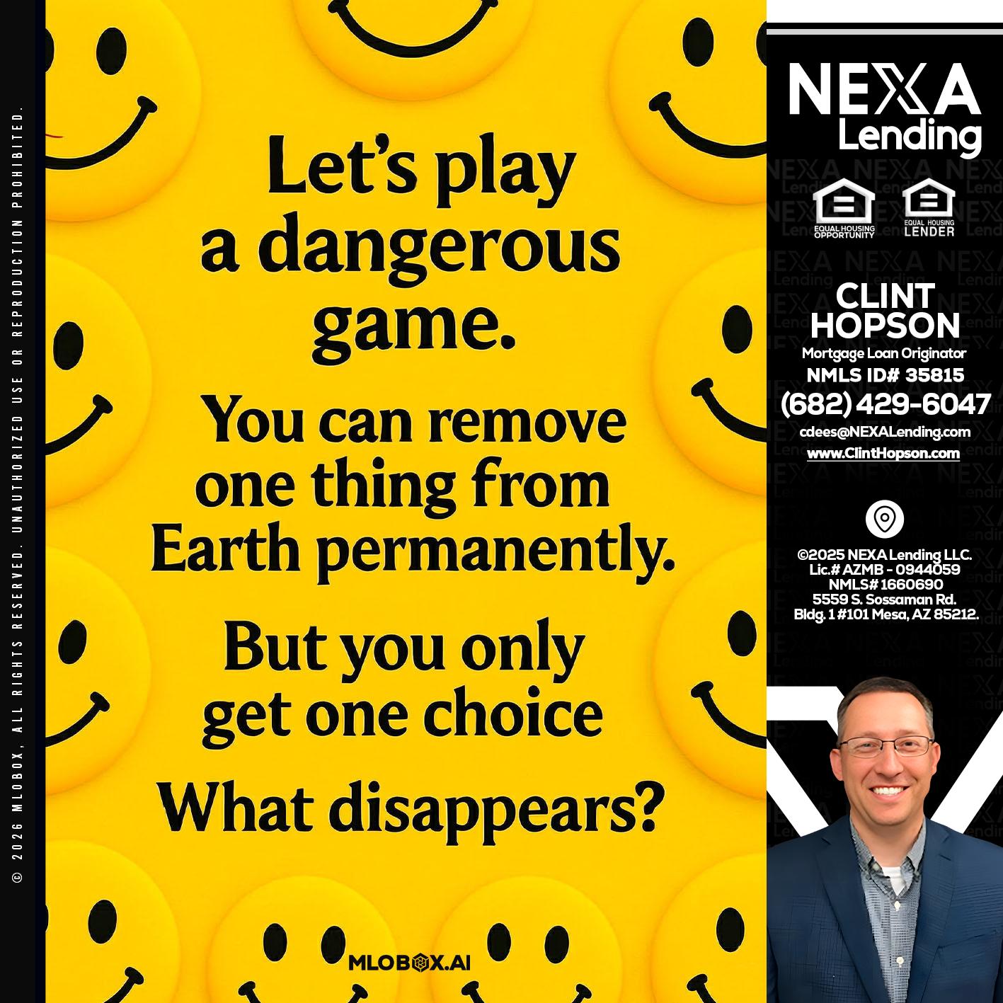 LETS PLAY - Clint Hopson -Mortgage Loan Originator