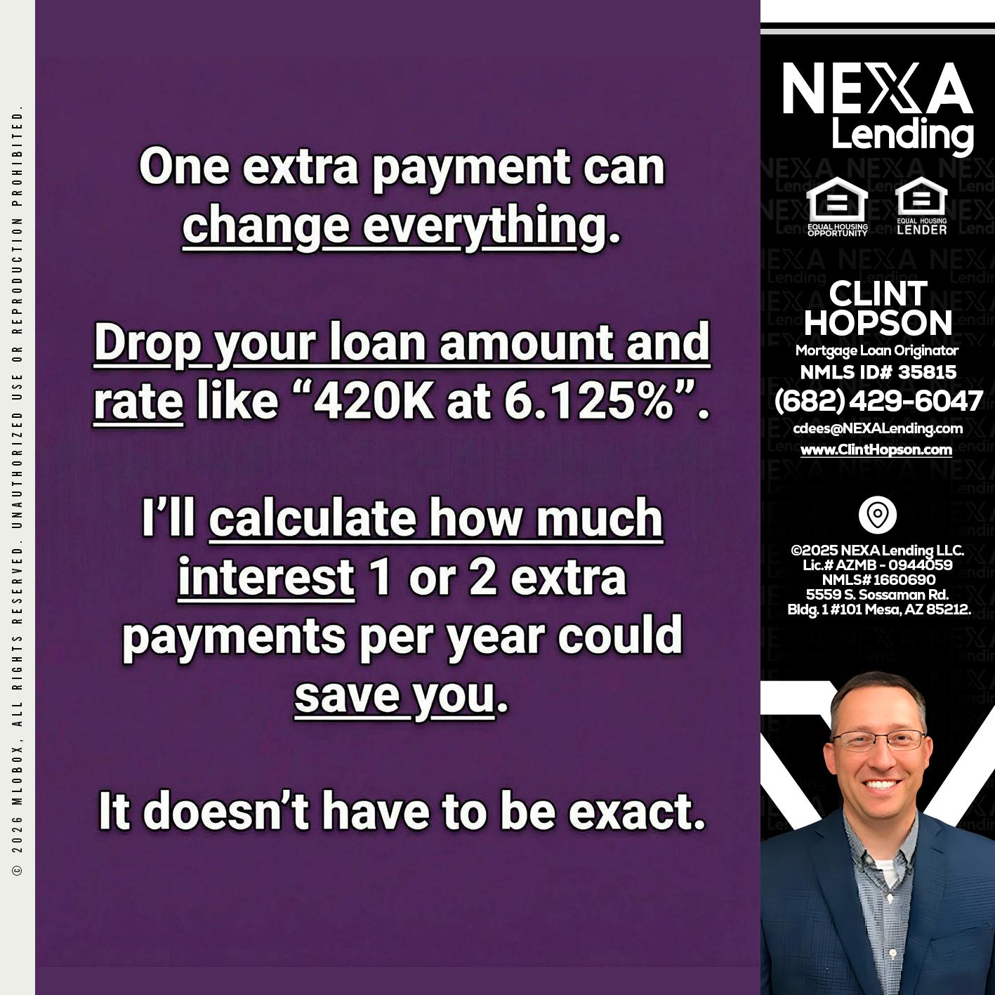 ONE EXTRA - Clint Hopson -Mortgage Loan Originator