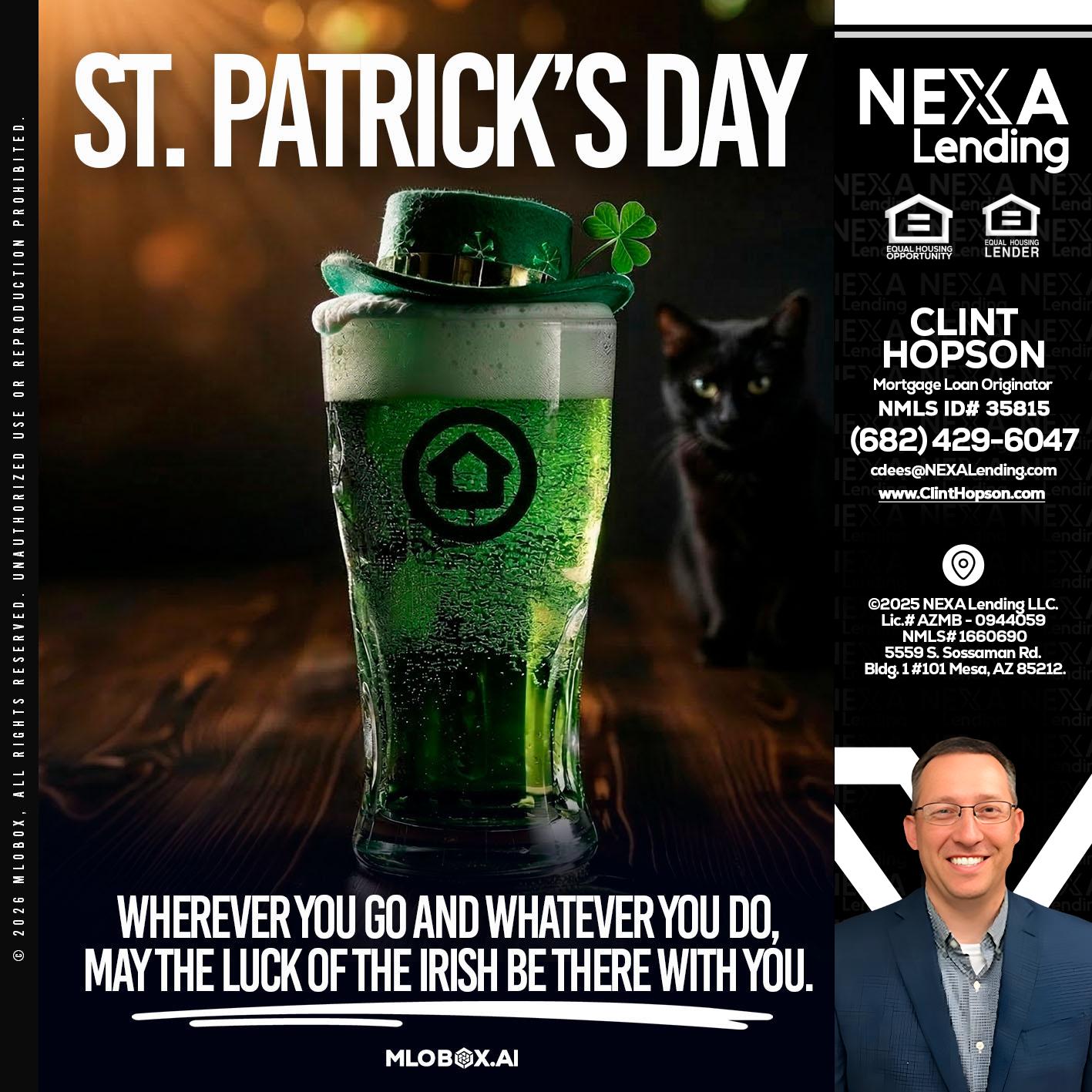 st. Patricks day - Clint Hopson -Mortgage Loan Originator