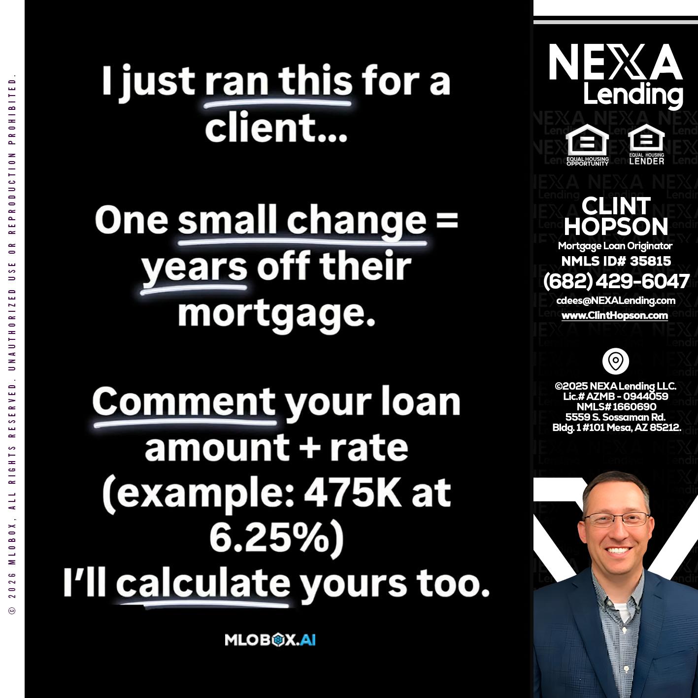 I JUST RAN - Clint Hopson -Mortgage Loan Originator