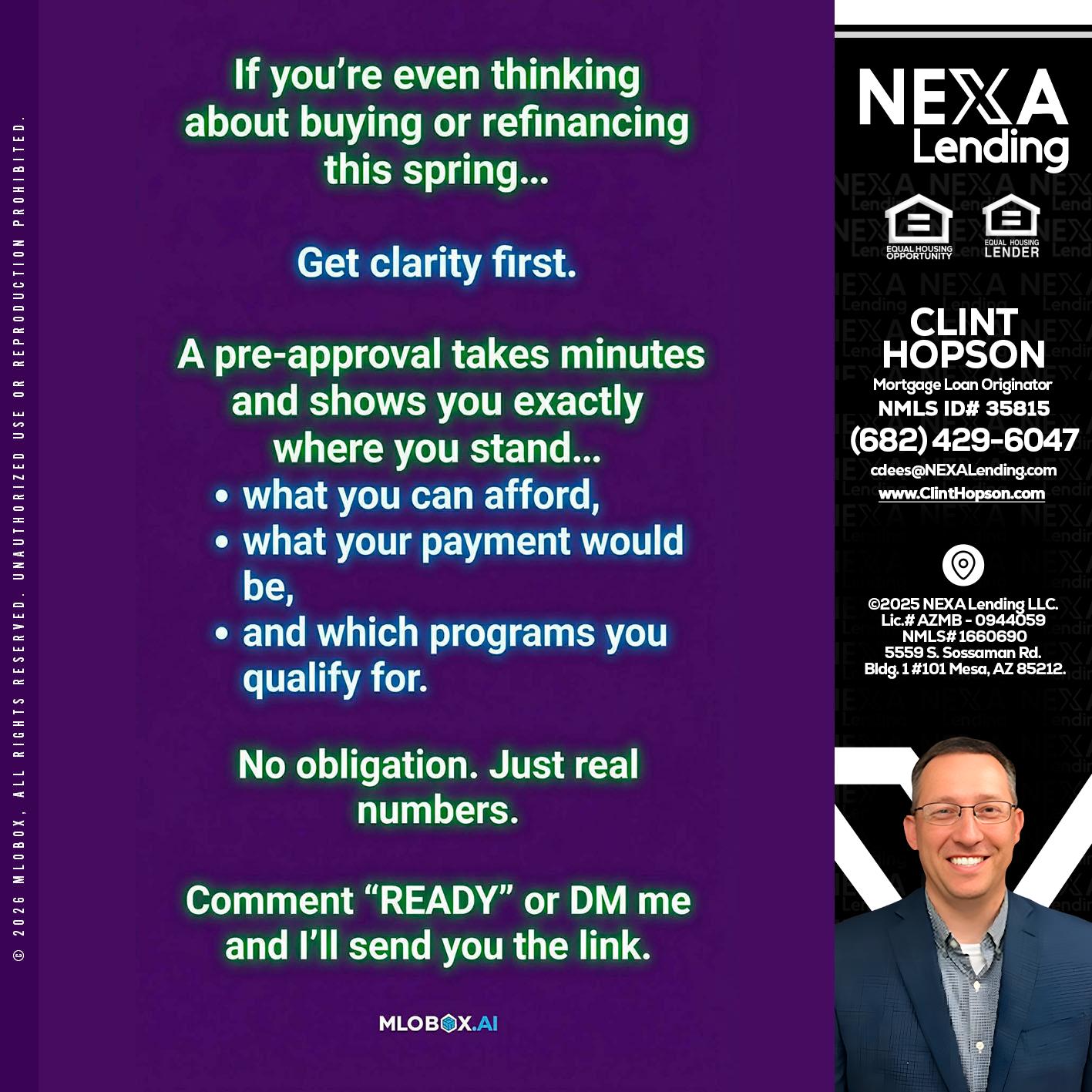 IF YOU THINKING - Clint Hopson -Mortgage Loan Originator