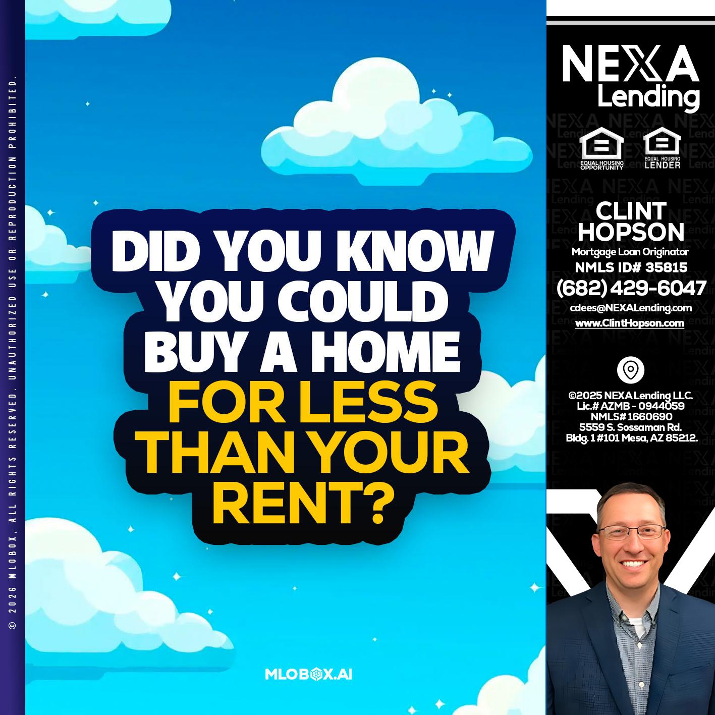 DID YOU KNOW - Clint Hopson -Mortgage Loan Originator