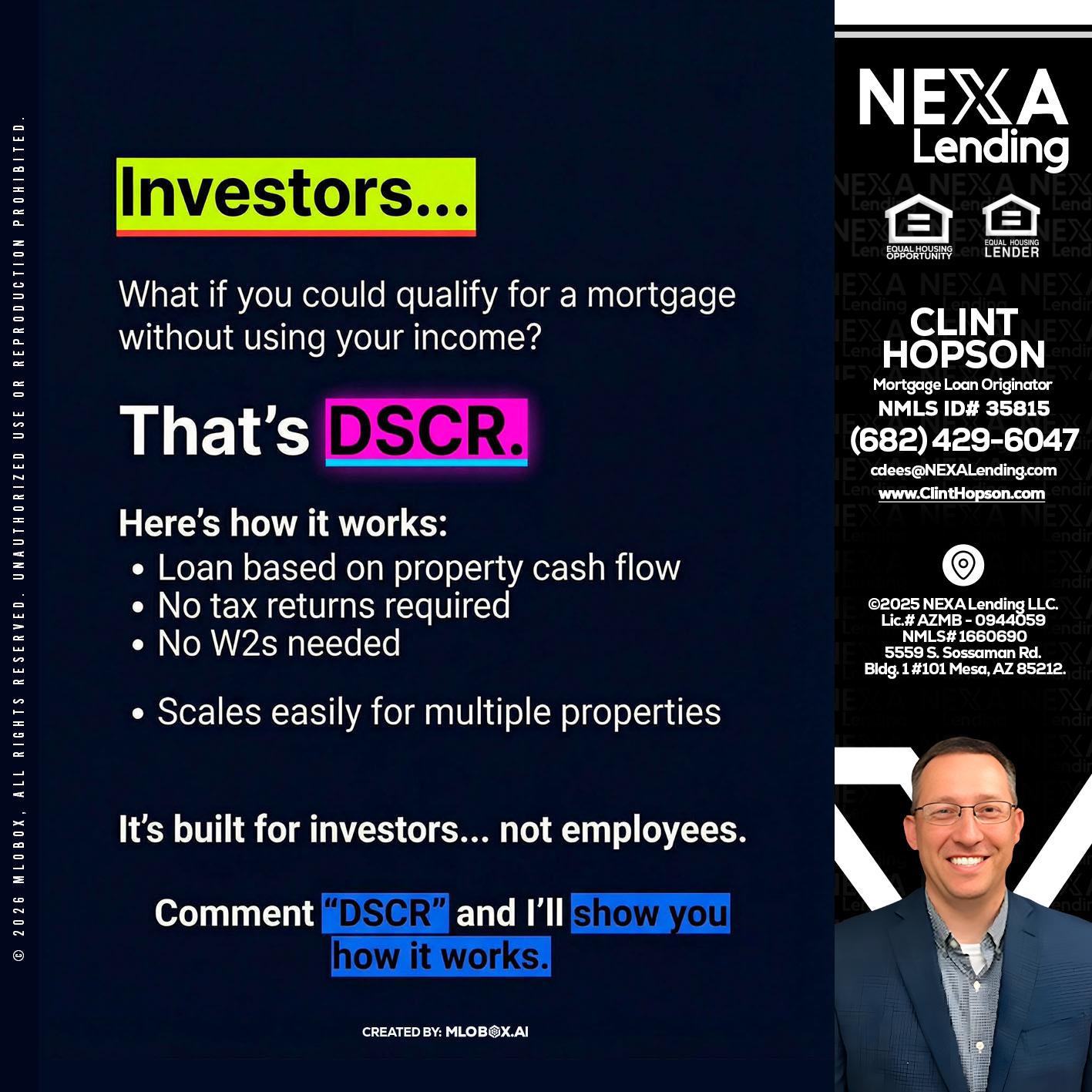 INVESTORS - Clint Hopson -Mortgage Loan Originator