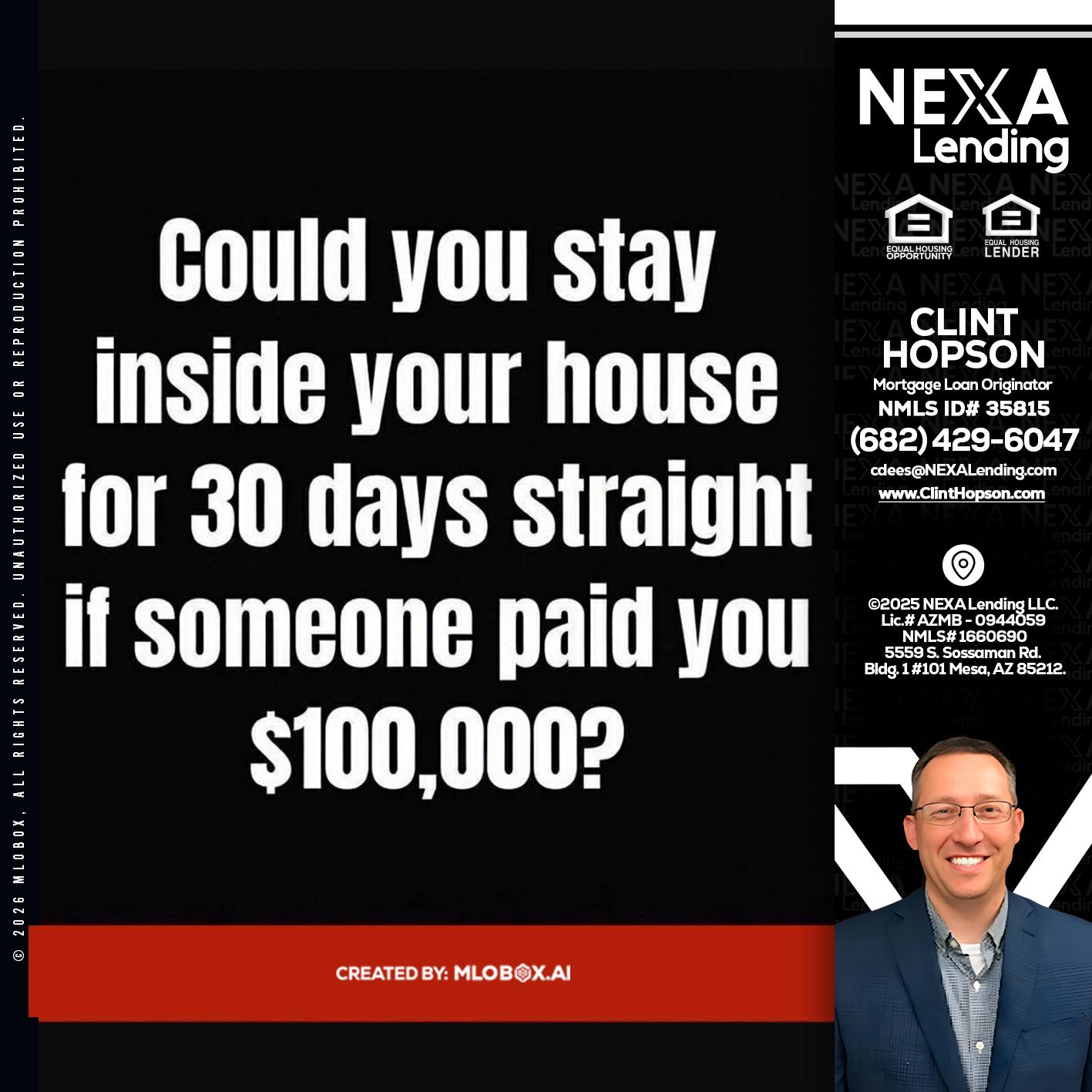 COULD YOU STAY - Clint Hopson -Mortgage Loan Originator