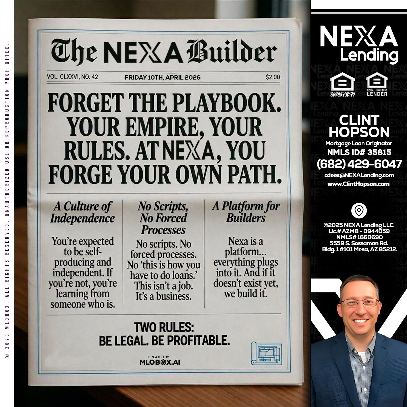 THE NEXA BUILDER - Clint Hopson -Mortgage Loan Originator