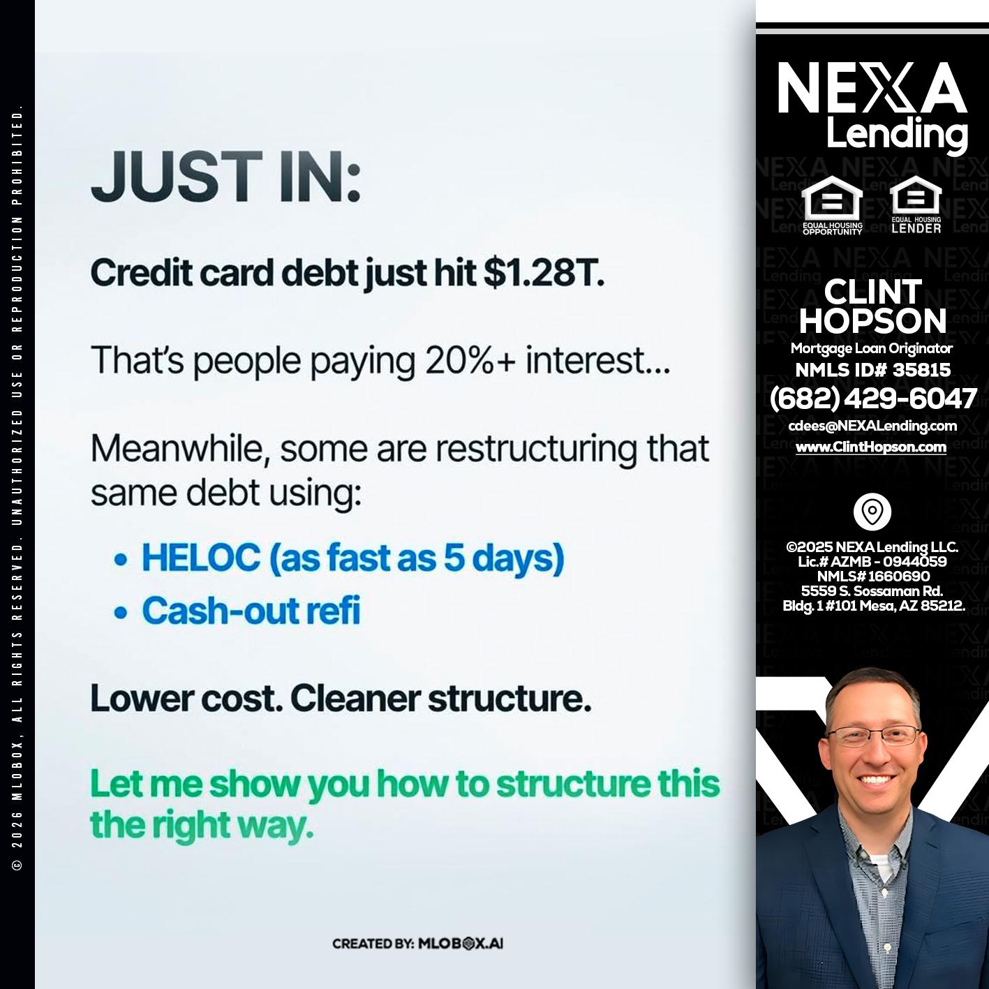 JUST IN - Clint Hopson -Mortgage Loan Originator