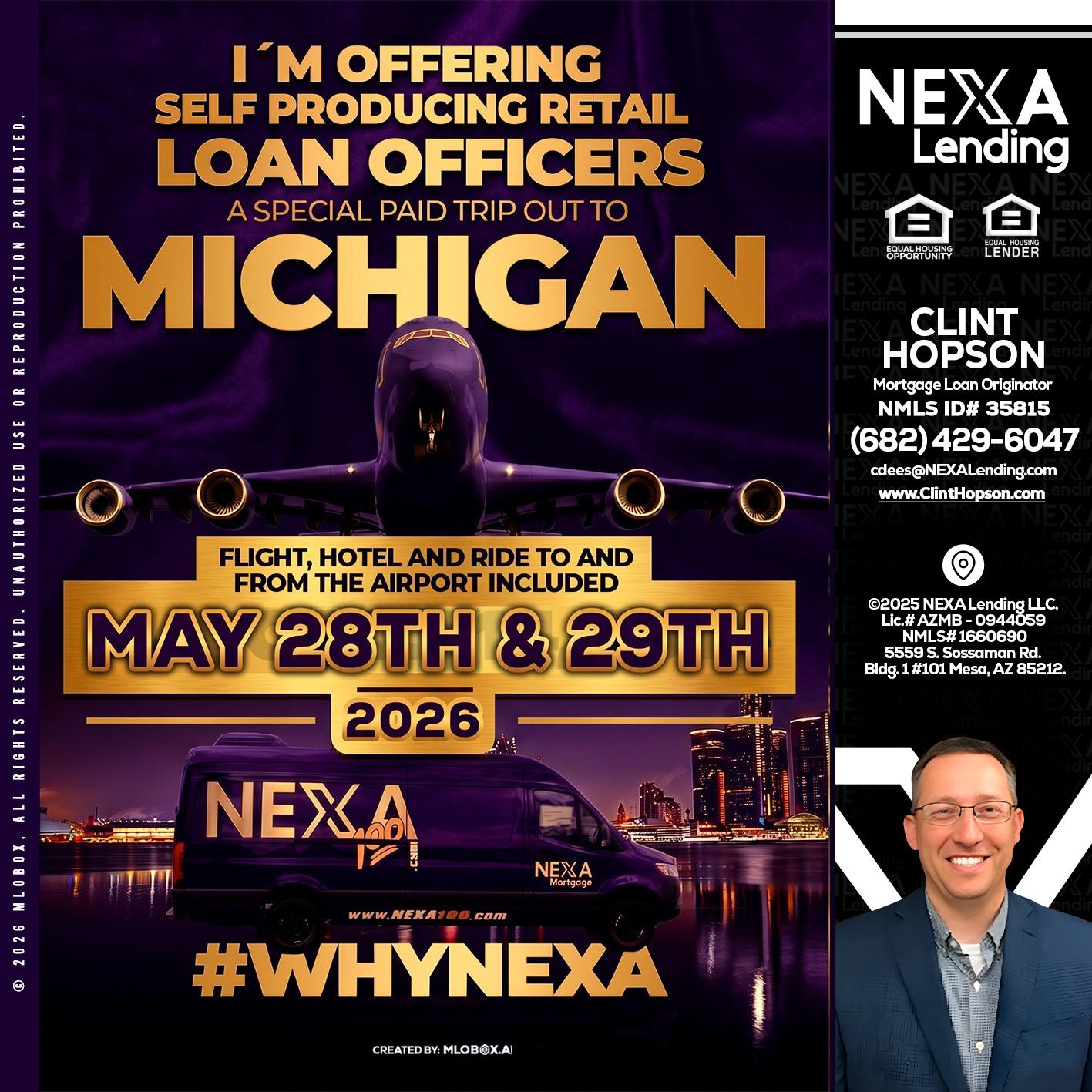 MICHIGAN - Clint Hopson -Mortgage Loan Originator
