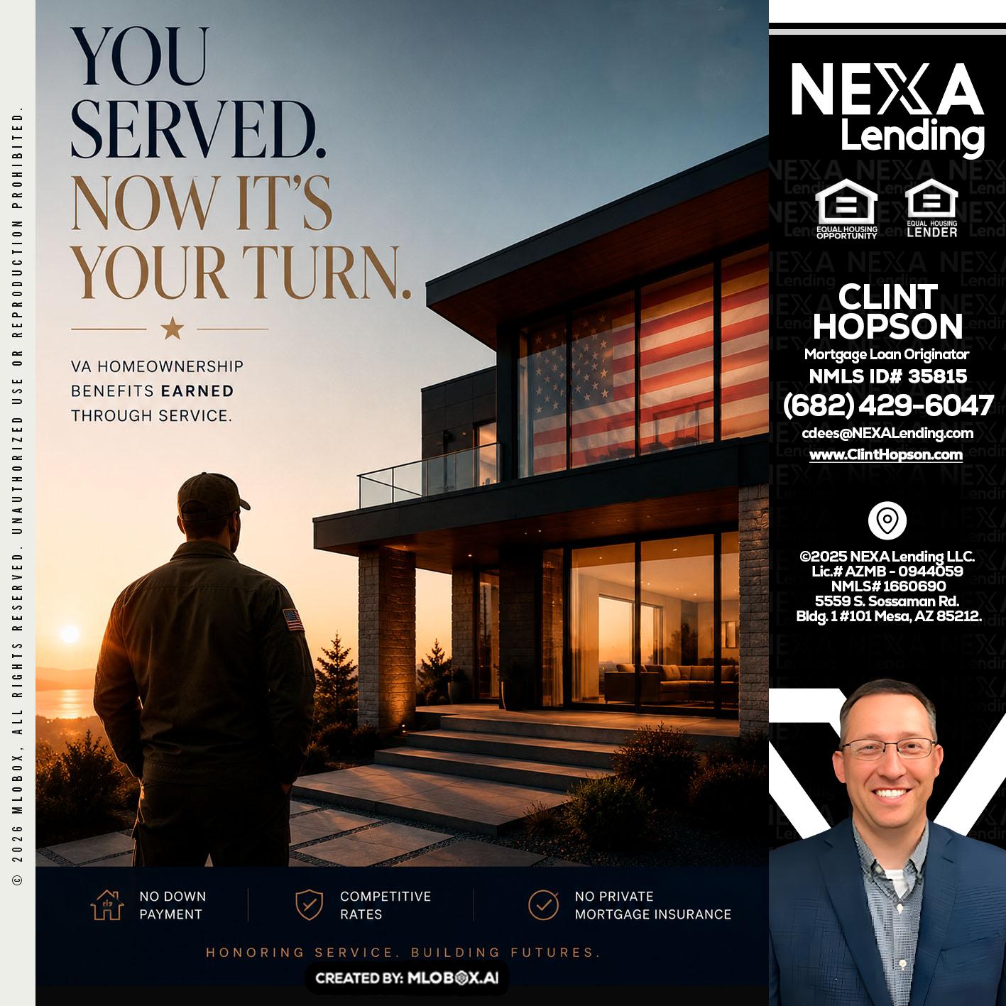 YOU SERVED - Clint Hopson -Mortgage Loan Originator
