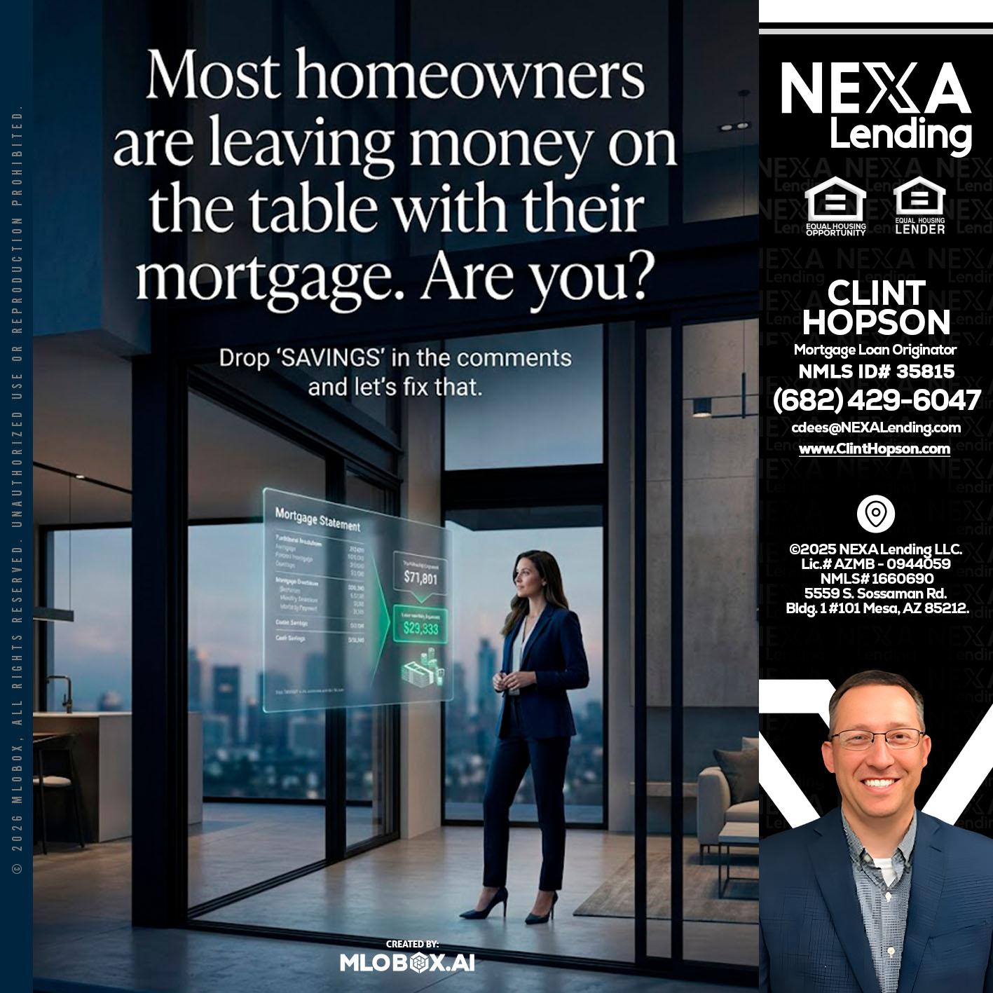 MOST OWNERS - Clint Hopson -Mortgage Loan Originator