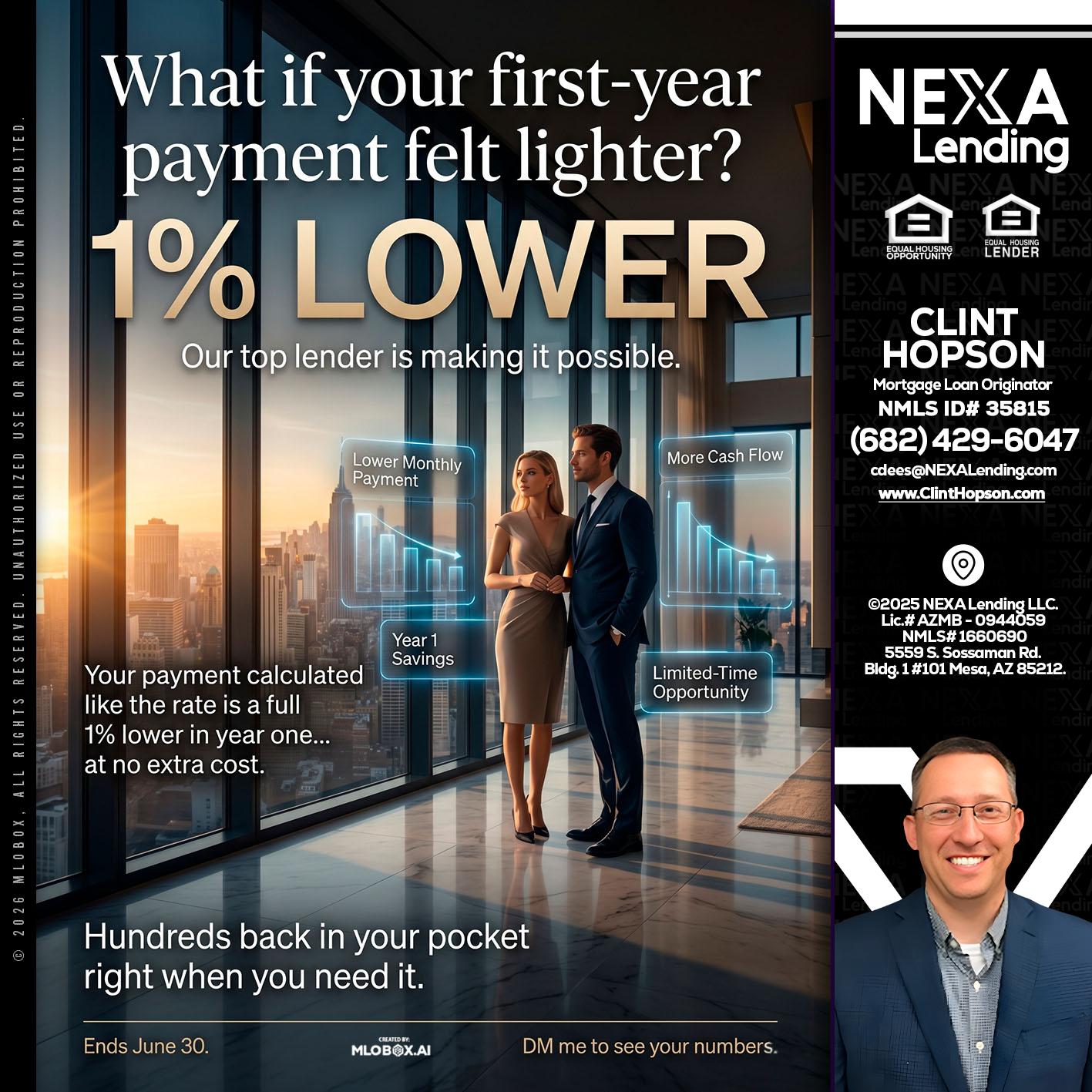 1% LOWER - Clint Hopson -Mortgage Loan Originator