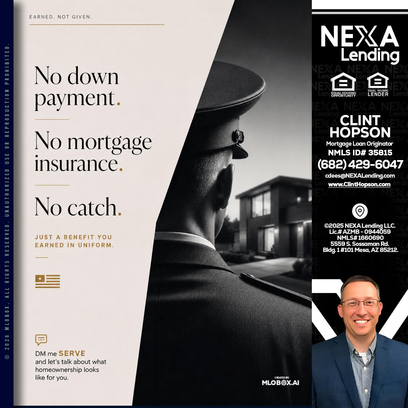 NO DOWN PAYMENT - Clint Hopson -Mortgage Loan Originator