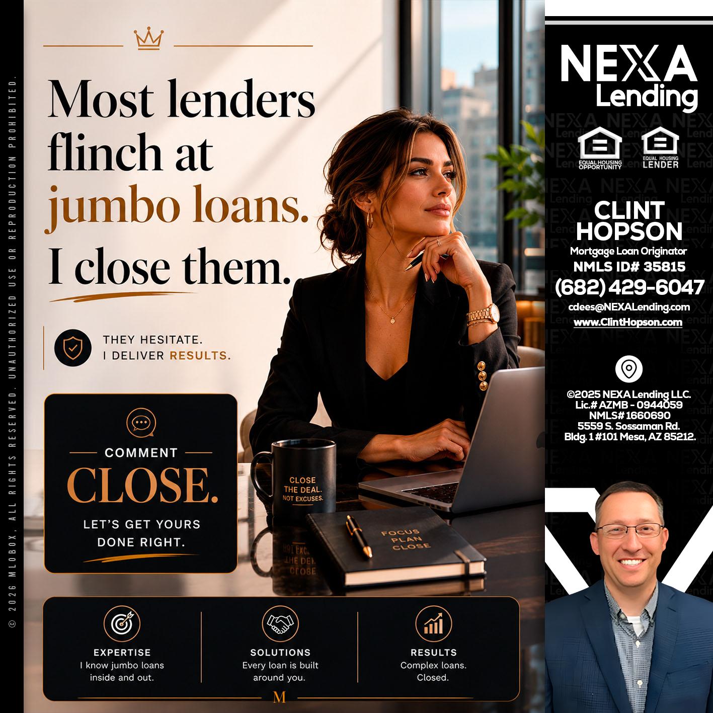 most lenders - Clint Hopson -Mortgage Loan Originator