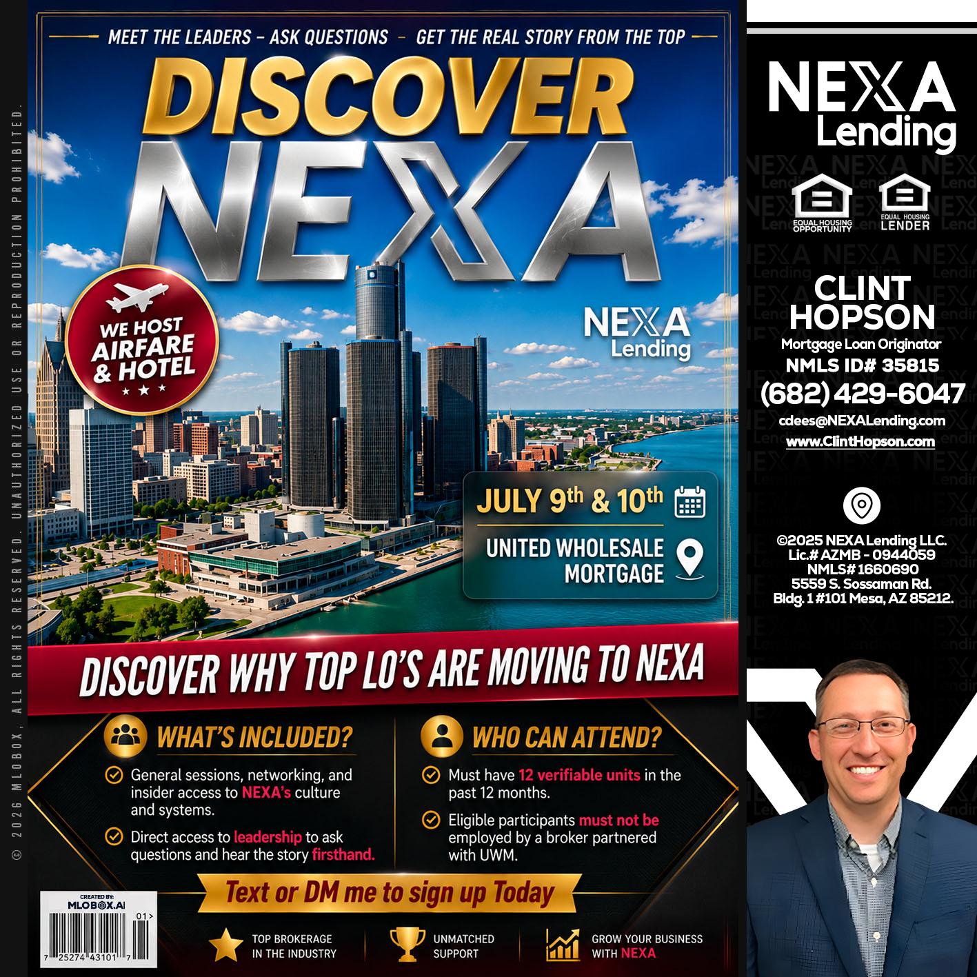 DISCOVER NEXA - Clint Hopson -Mortgage Loan Originator