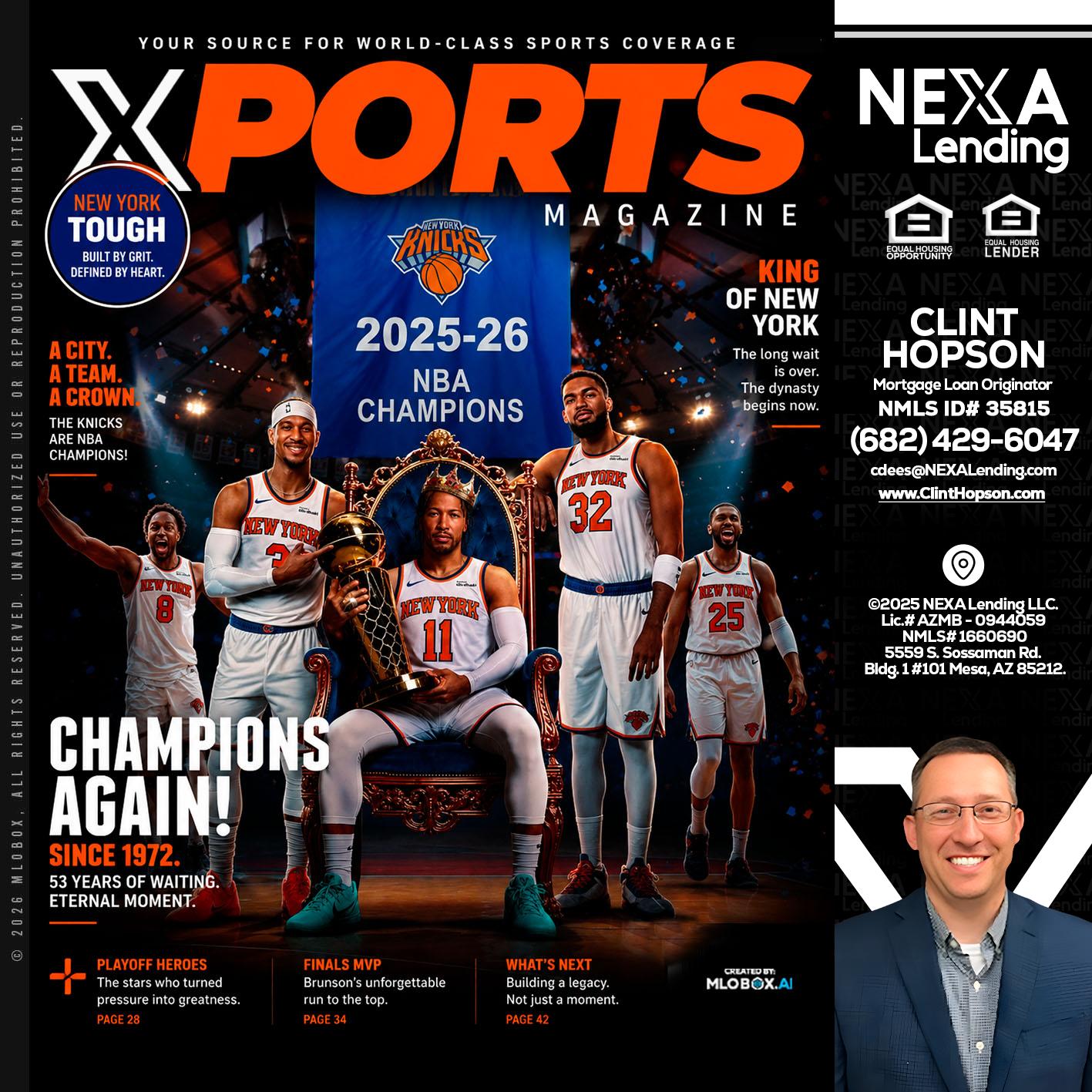 XPORTS MAGAZINE - Clint Hopson -Mortgage Loan Originator