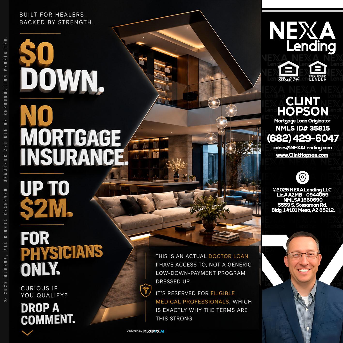 $0 DOWN - Clint Hopson -Mortgage Loan Originator