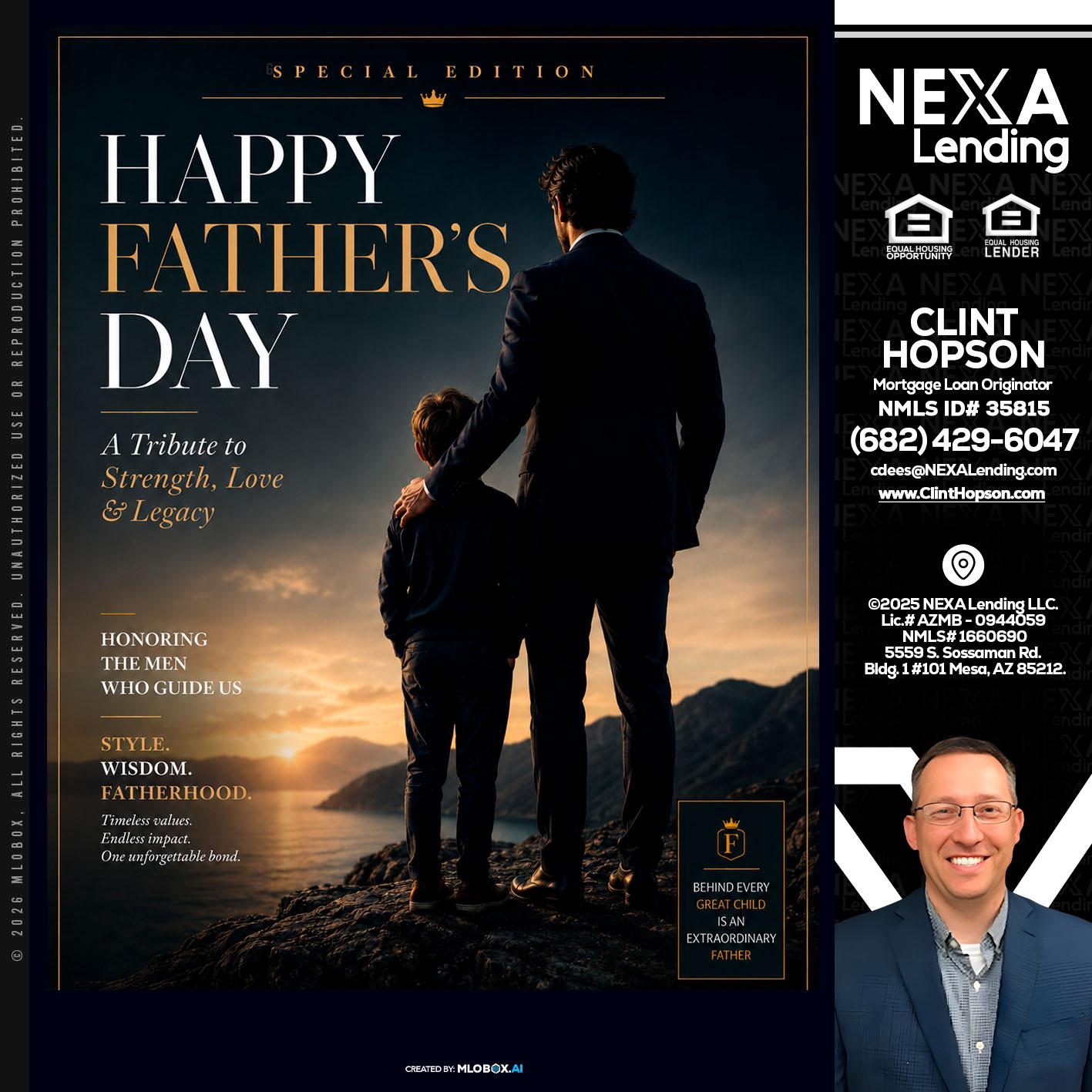 HAPPY FATHERS DAY - Clint Hopson -Mortgage Loan Originator