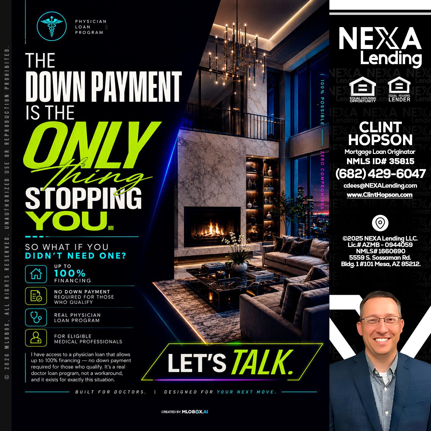 THE DOWN PAYMENT - Clint Hopson -Mortgage Loan Originator