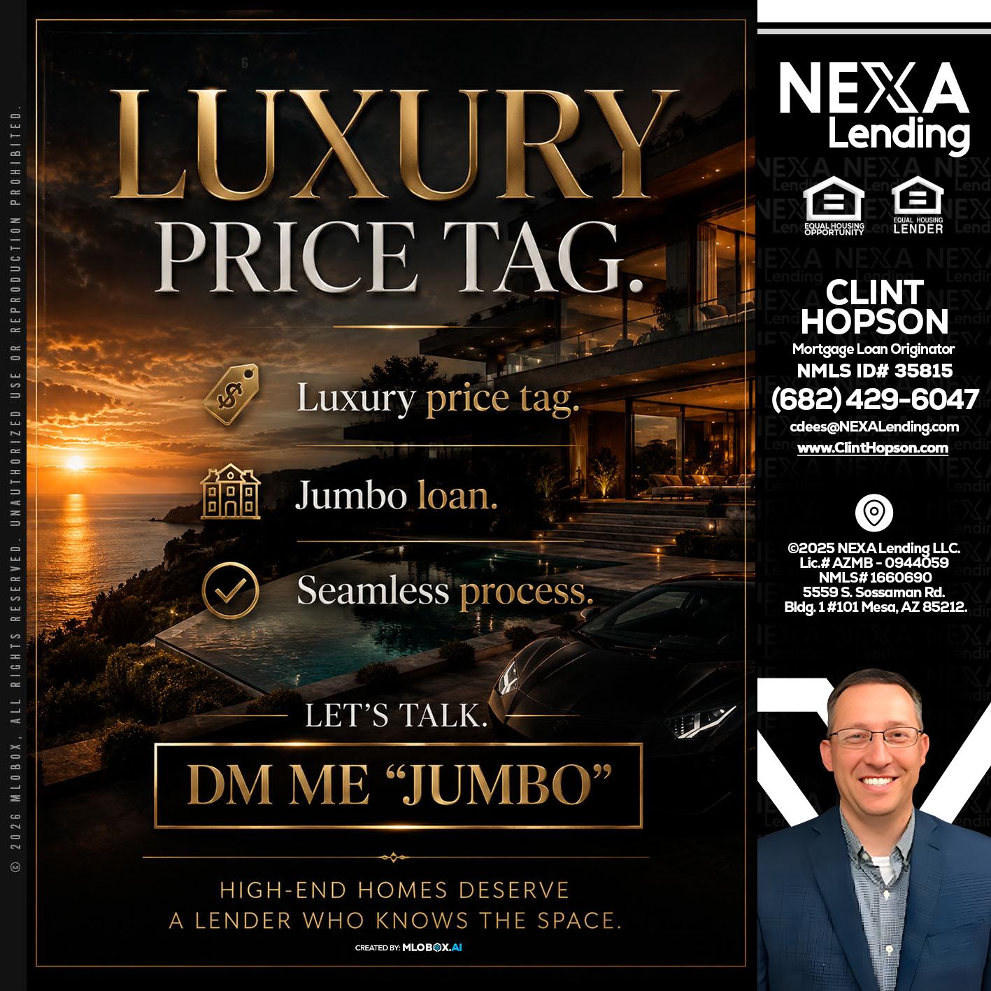 LUXURY PRICE - Clint Hopson -Mortgage Loan Originator
