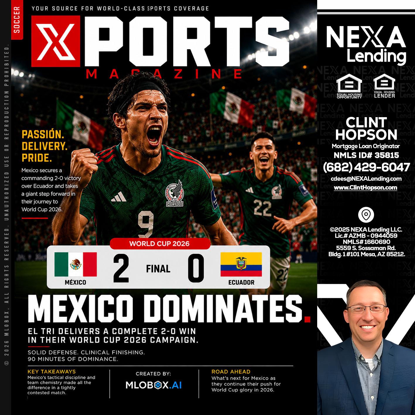 XPORTS MEX 2-0 ECUADOR - Clint Hopson -Mortgage Loan Originator